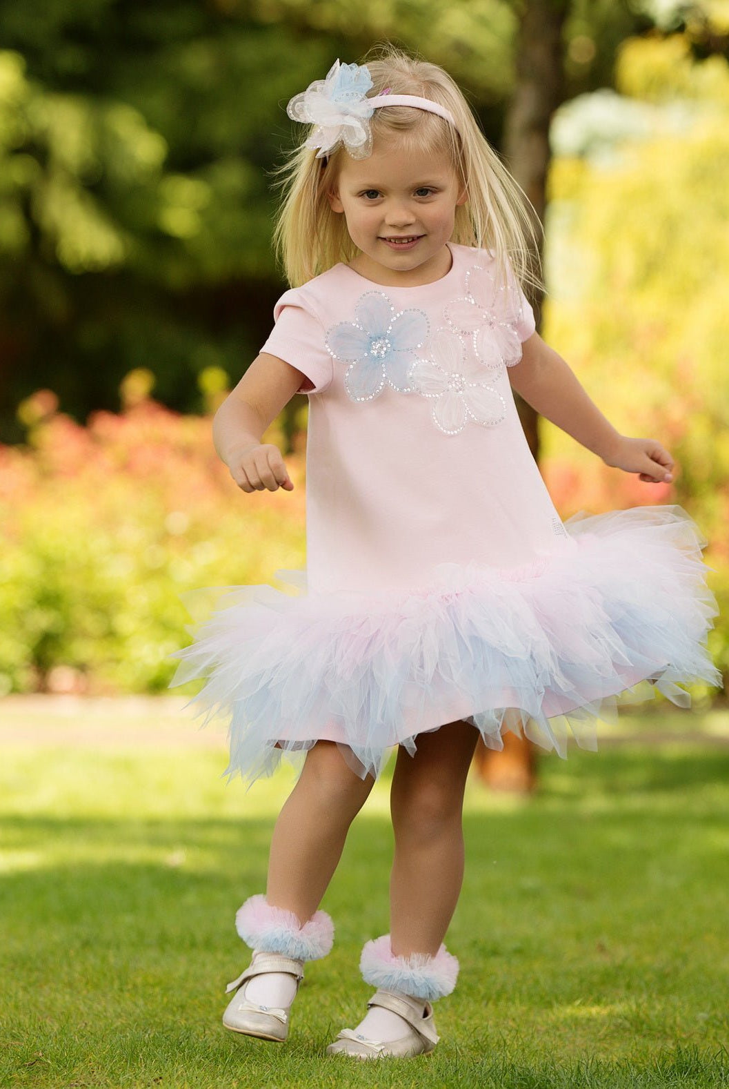 DAGA SS26 PRE - ORDER - Girls Ceremony Pink & Blue Tulle Headpiece