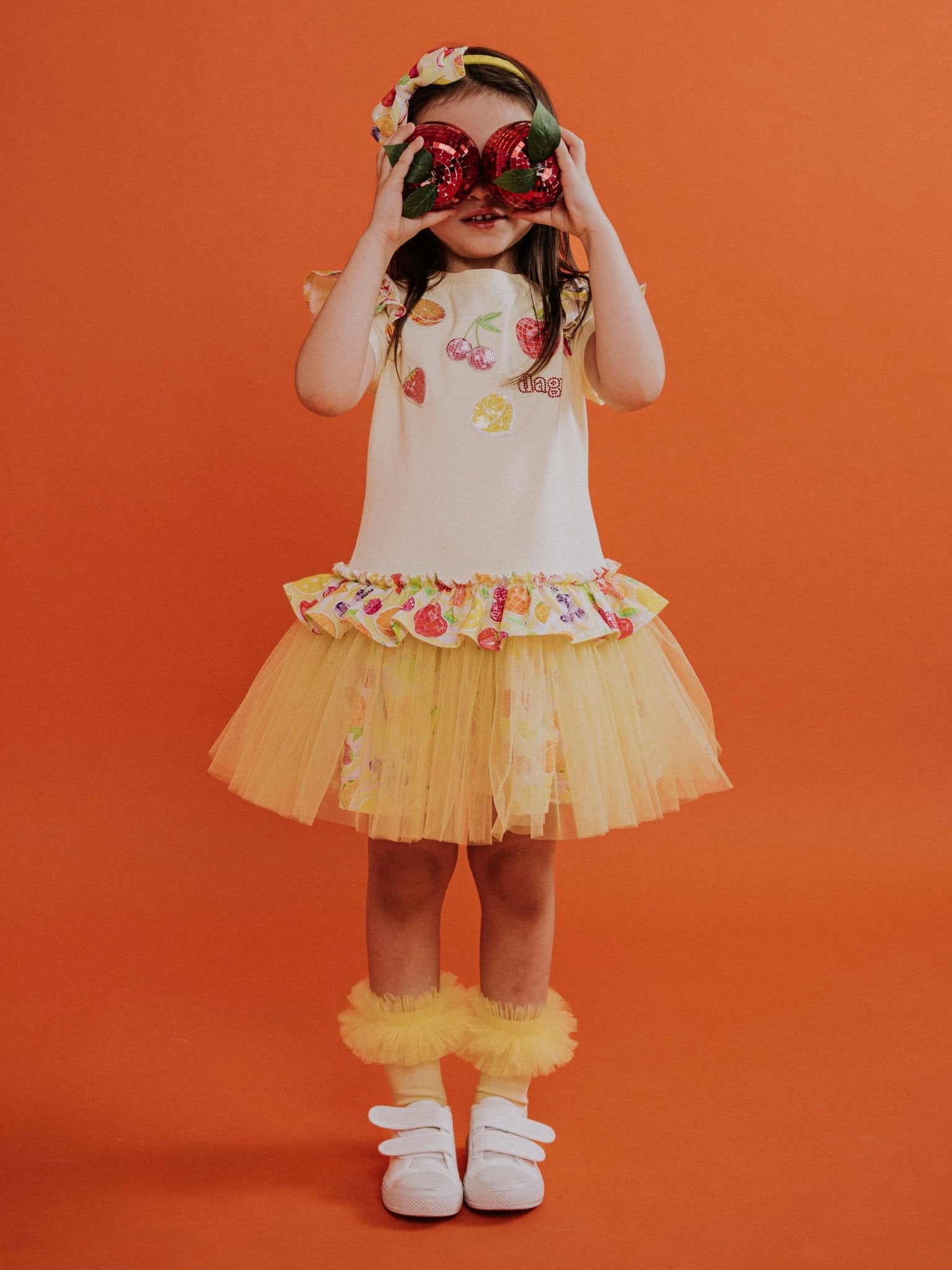 DAGA SS26 Tutti Frutti PRE - ORDER - Girls Lemon & Multicolour Dress