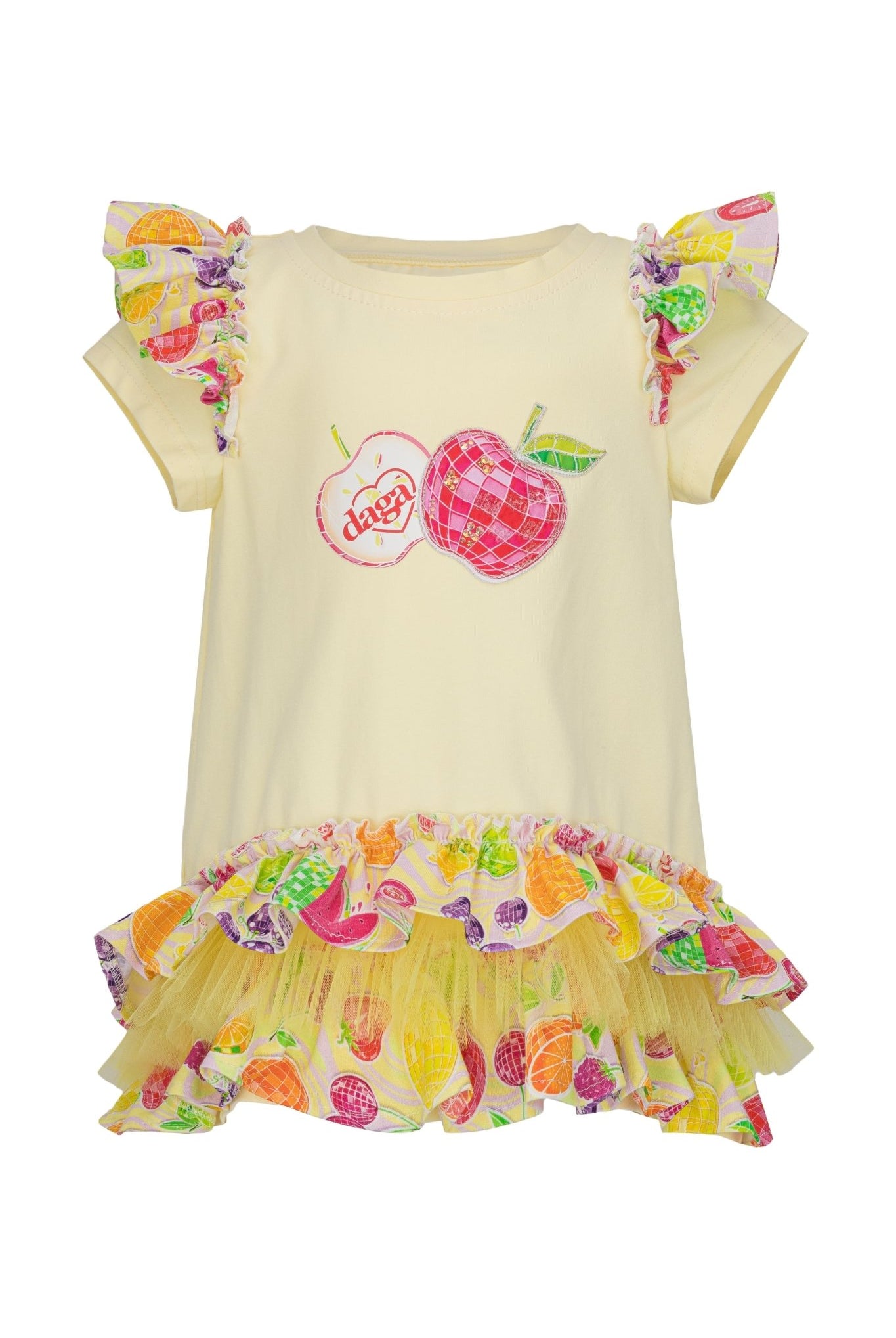 DAGA SS26 Tutti Frutti PRE - ORDER - Girls Lemon & Multicolour Leggings Set