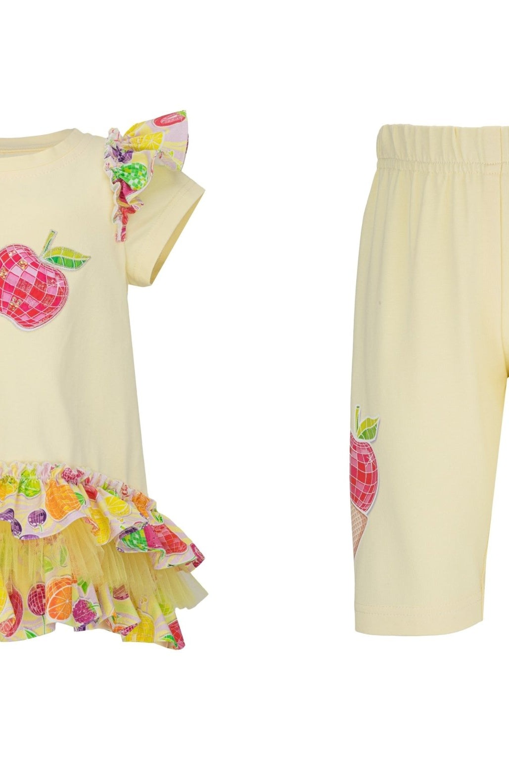 DAGA SS26 Tutti Frutti PRE - ORDER - Girls Lemon & Multicolour Leggings Set