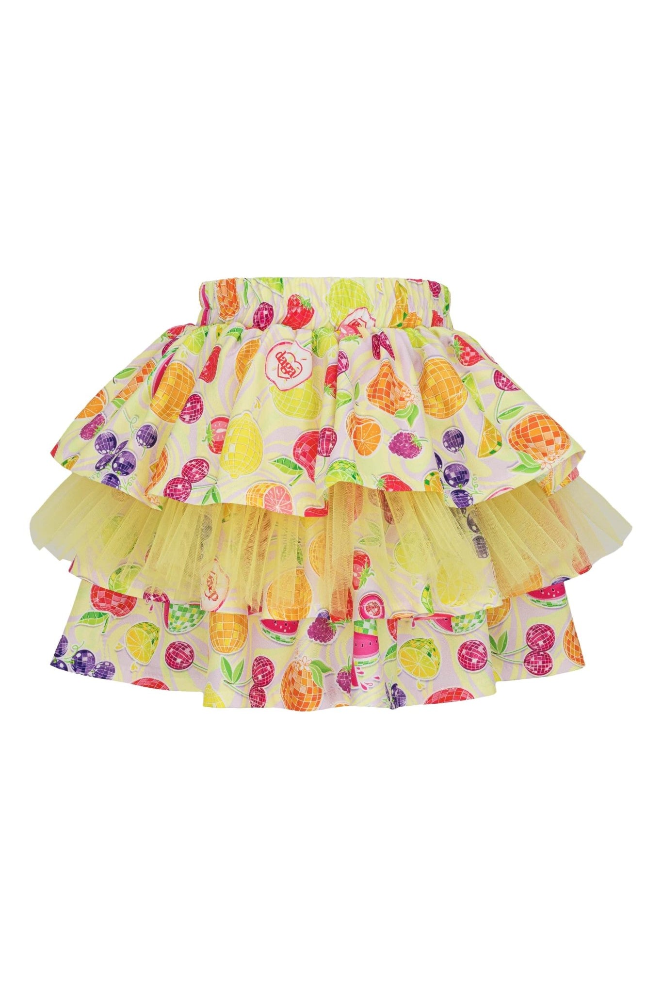 DAGA SS26 Tutti Frutti PRE - ORDER - Girls Lemon & Multicolour Skirt & Top Set