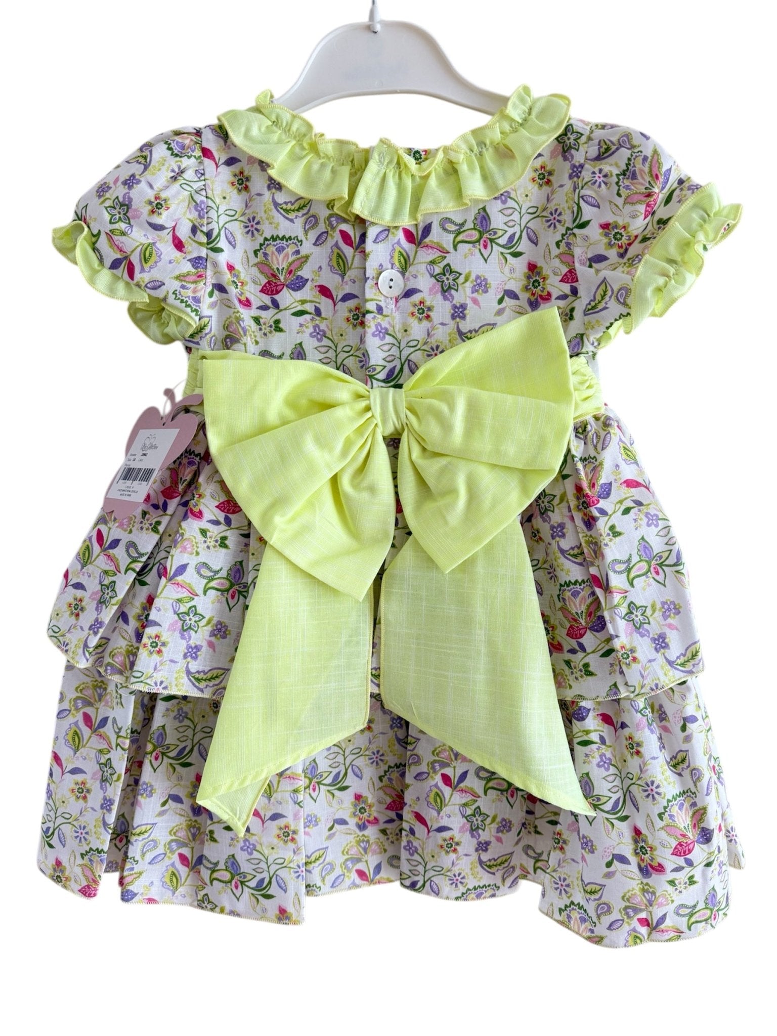 DBB Collection Girls Lime & Multicolour Dress | SS26