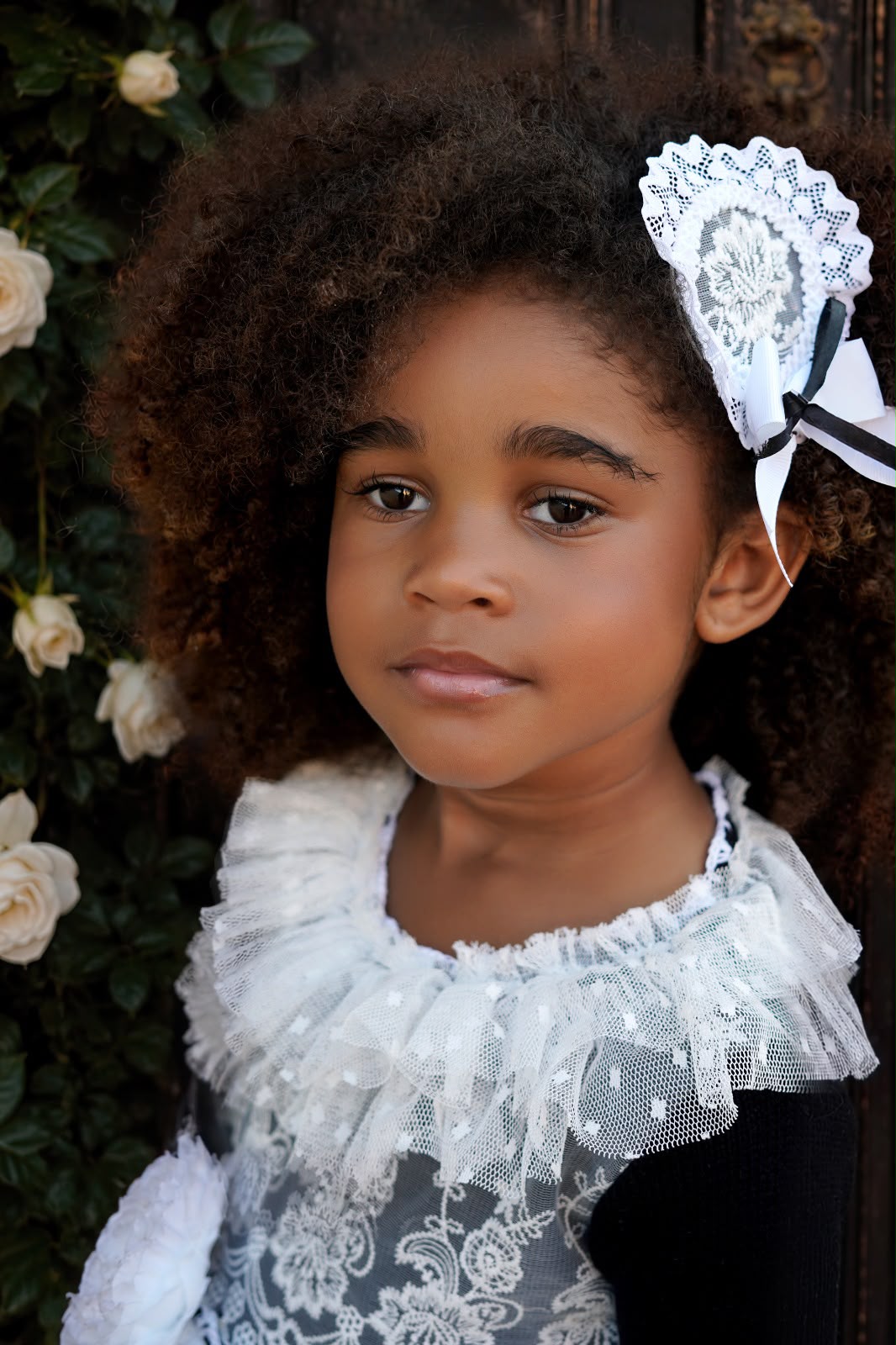 Ela Confeccion Girls Black and White Lace Detail Dress Set | AW26 PRE-ORDER