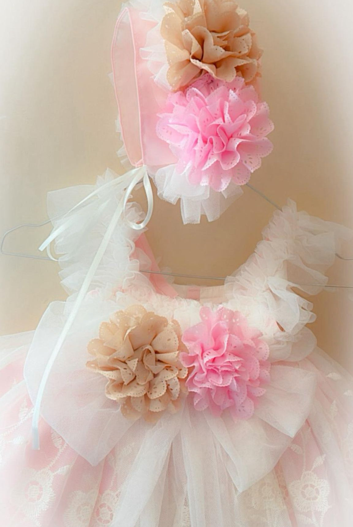 Ela Confeccion SS26 PRE - ORDER - Girls Baby Pink Tulle & Lace Dress