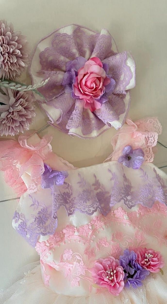 Ela Confeccion SS26 PRE - ORDER - Girls Cream, Pink & Lilac Tulle Dress