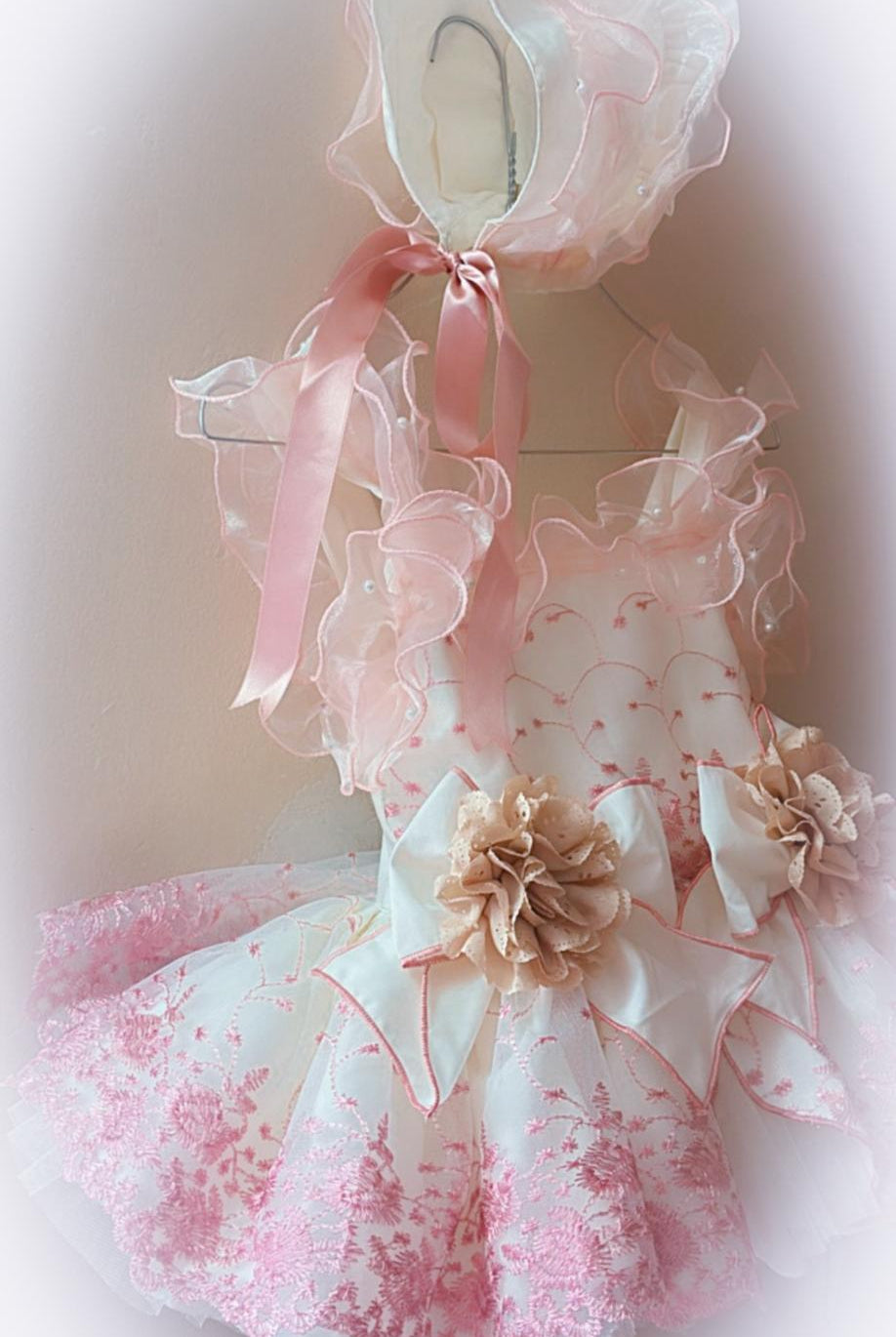 Ela Confeccion SS26 PRE - ORDER - Girls Pink & Ivory Lace Dress