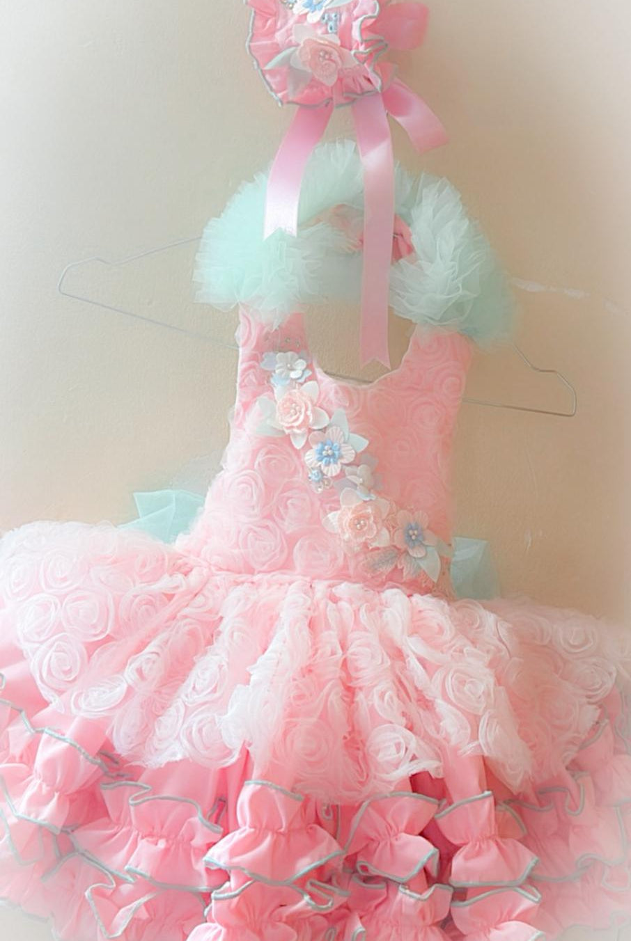Ela Confeccion SS26 PRE - ORDER - Girls Pink & Mint Tulle Dress