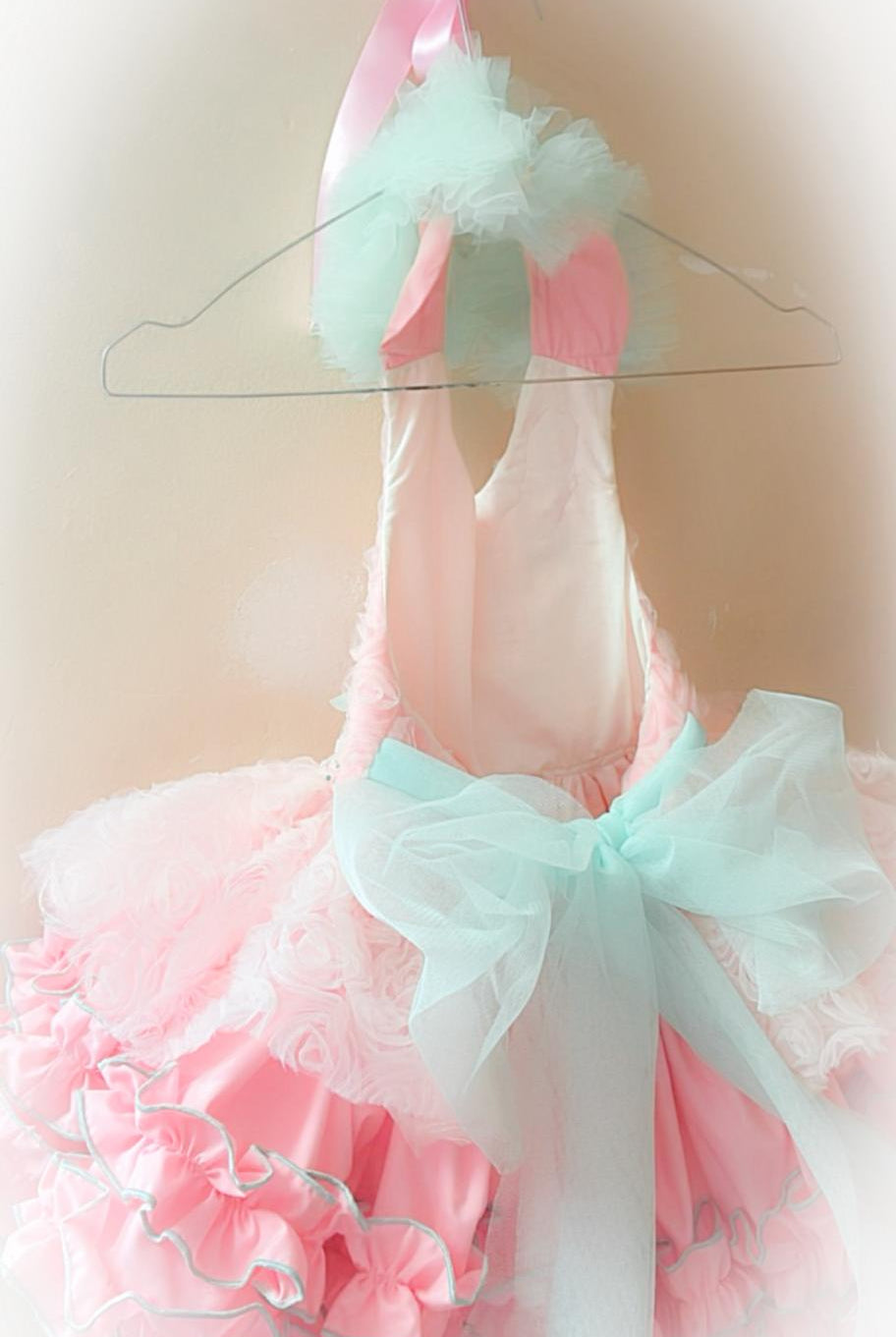 Ela Confeccion SS26 PRE - ORDER - Girls Pink & Mint Tulle Dress