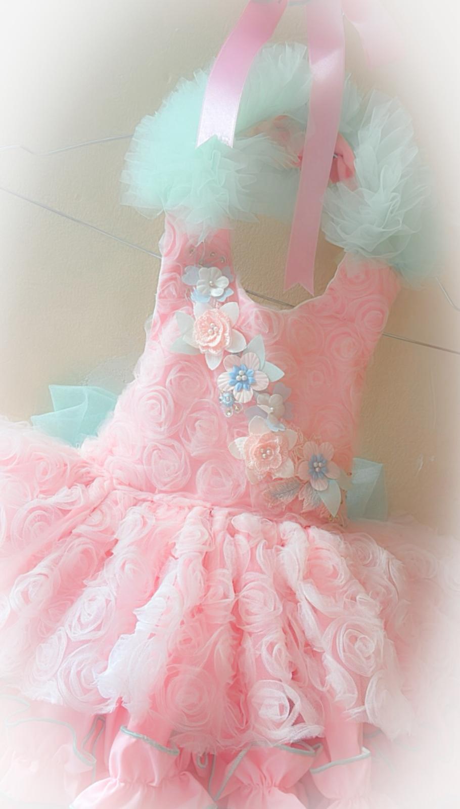 Ela Confeccion SS26 PRE - ORDER - Girls Pink & Mint Tulle Dress