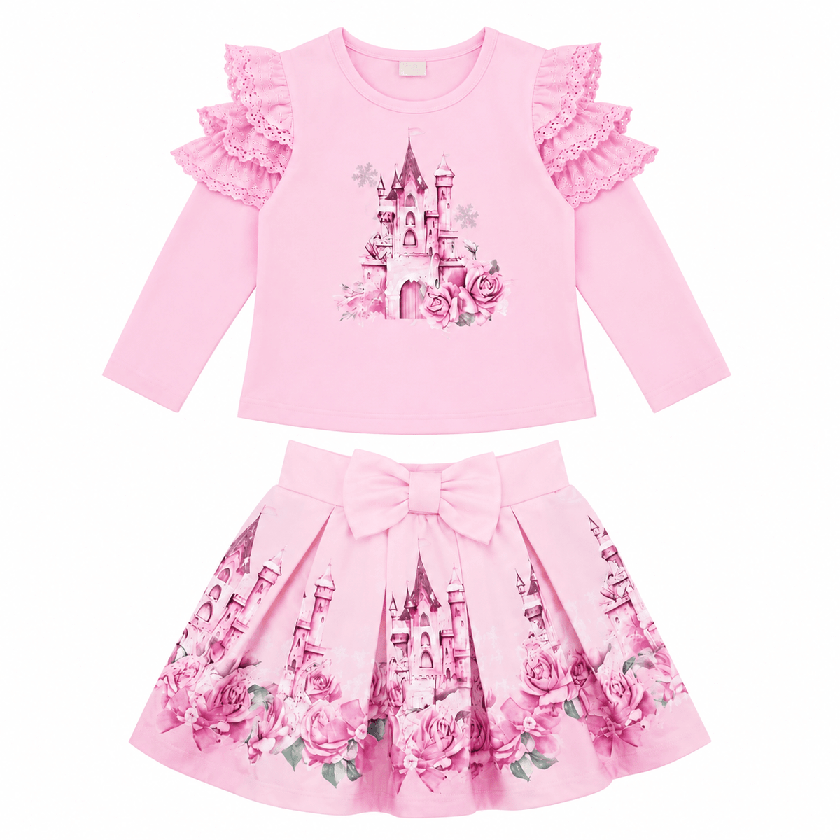 Giorgio Bambini Girls Pink Castle Skirt Set | AW26