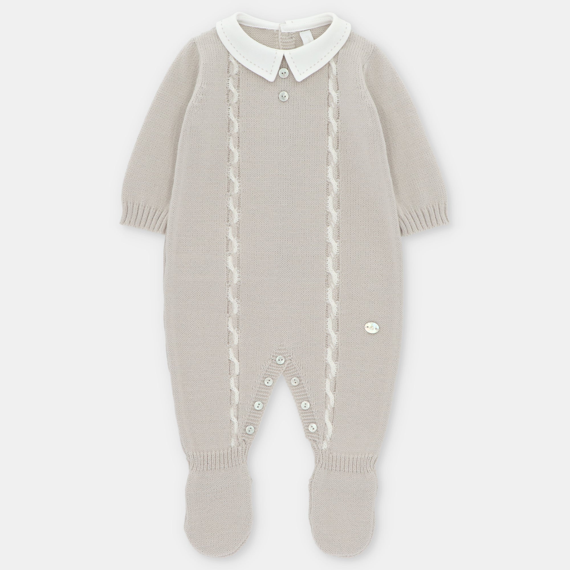 Martin Aranda AW25 - Baby Girl's Pink Knitted Romper Suit