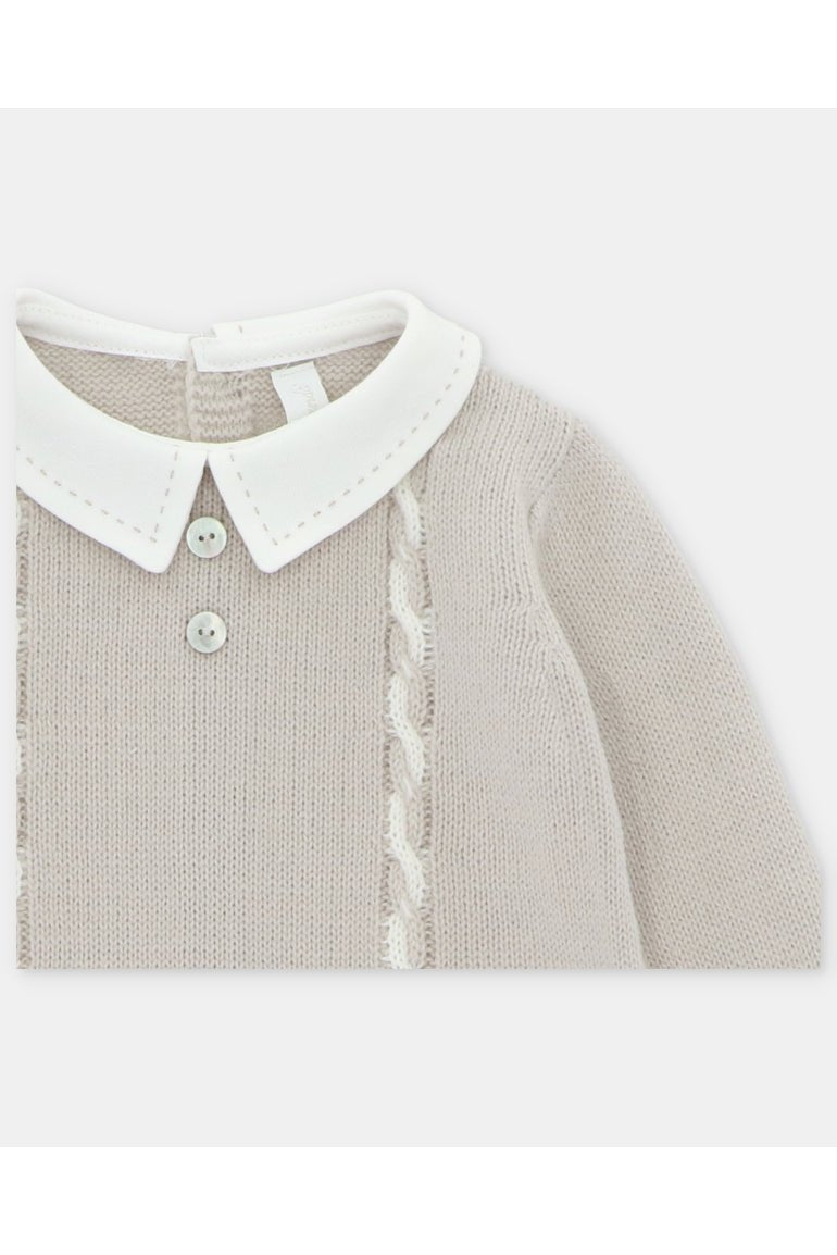 Martin Aranda AW25 - Baby Girl's Pink Knitted Romper Suit