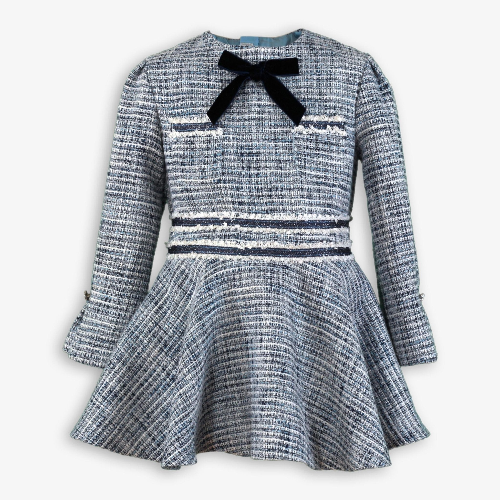Miranda AW25 PRE - ORDER - Girl's Navy Tweed Dress