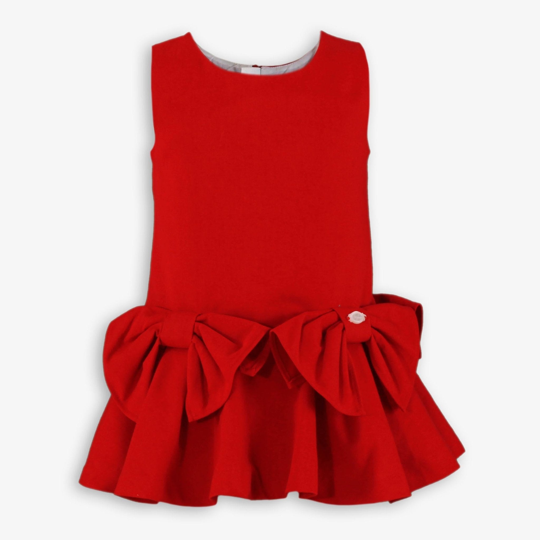 Miranda AW25 PRE - ORDER - Girl's Red Pinafore Dress with Matching Blouse