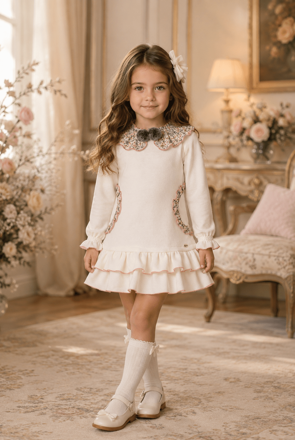 Miranda Girls Pale Pink Dress | AW26 PRE-ORDER