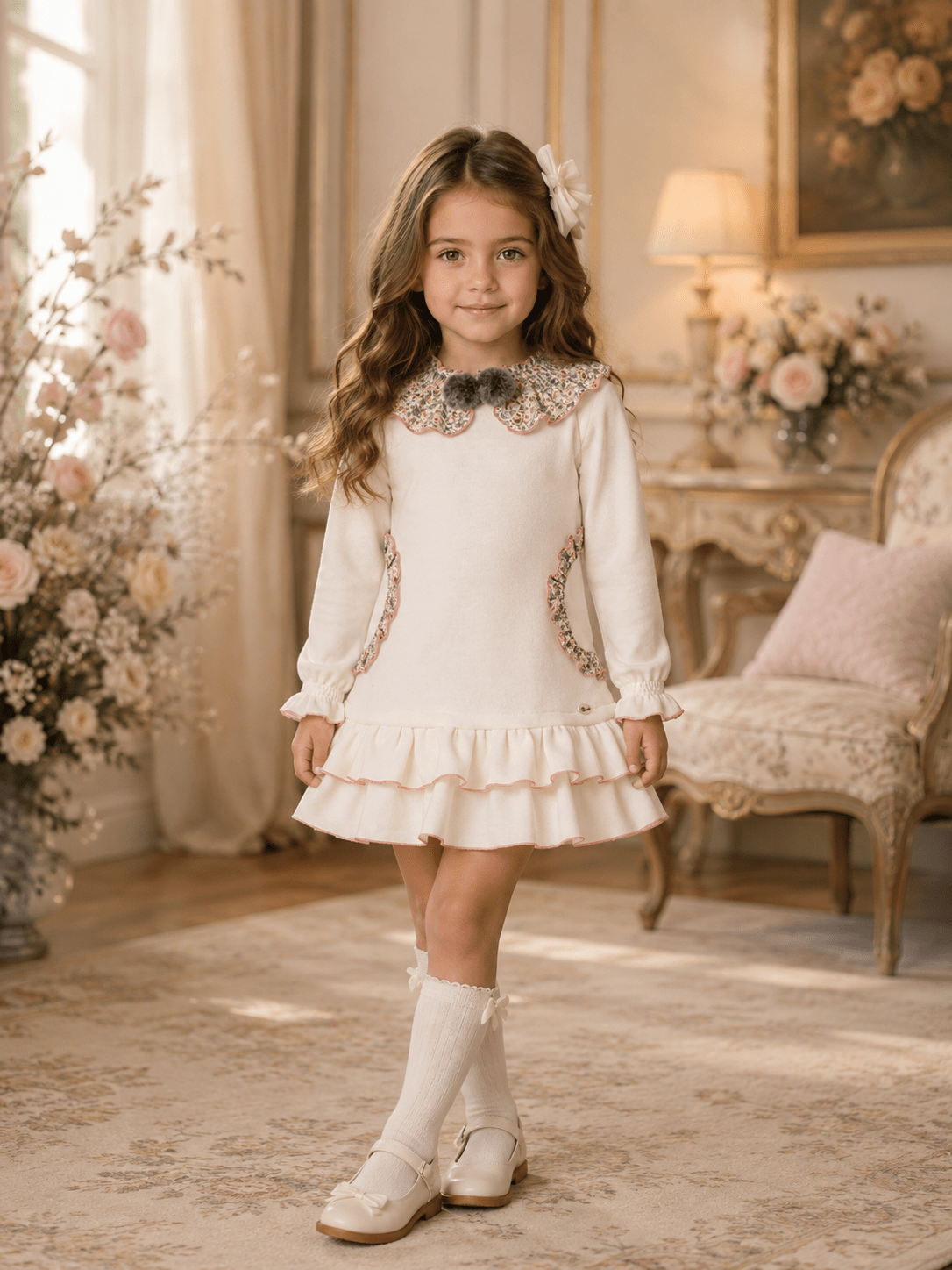 Miranda Girls Pale Pink Dress | AW26 PRE-ORDER
