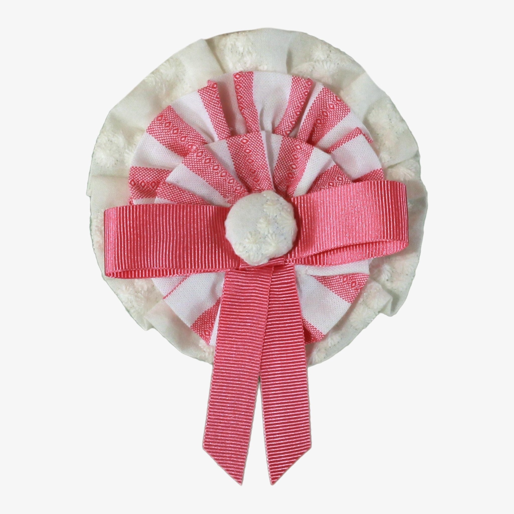 Miranda SS25 - Girl's Raspberry & White Headpiece 144P - Mariposa Children's Boutique