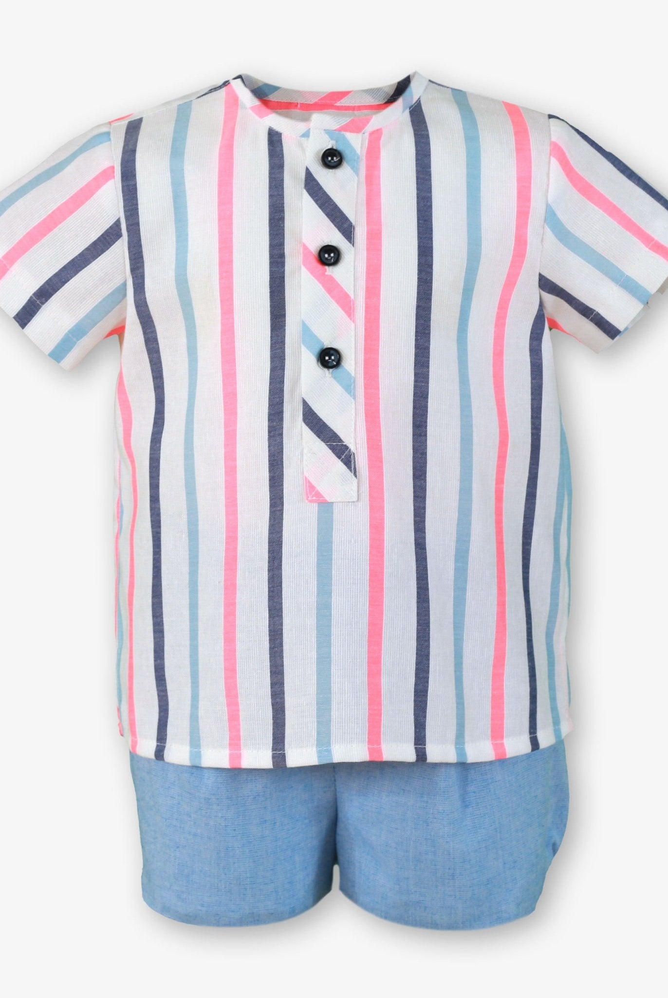Miranda SS26 PRE - ORDER - Baby Boys Multicolour Shirt and Shorts Set