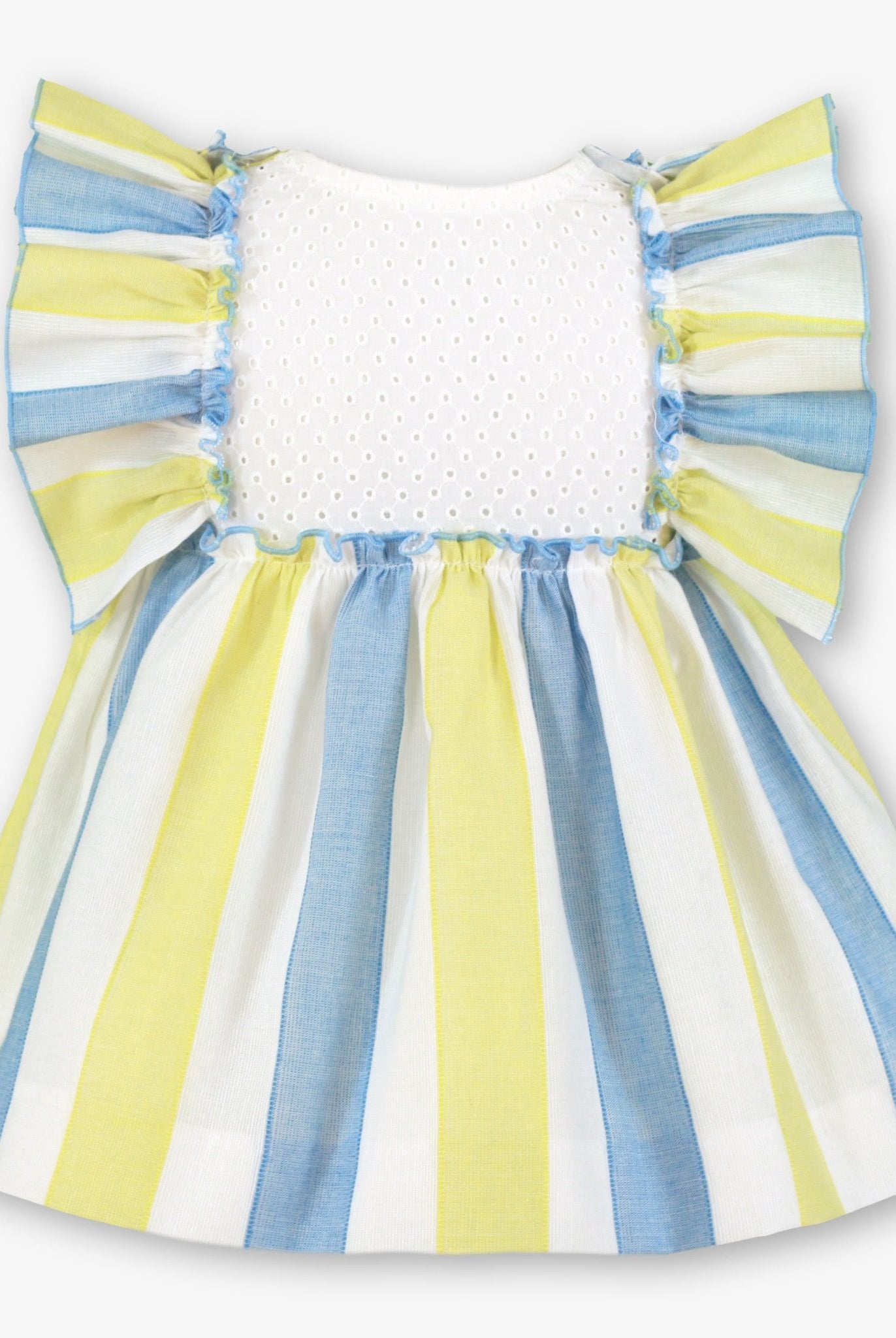 Miranda SS26 PRE - ORDER - Baby Girls Blue and Lemon Dress