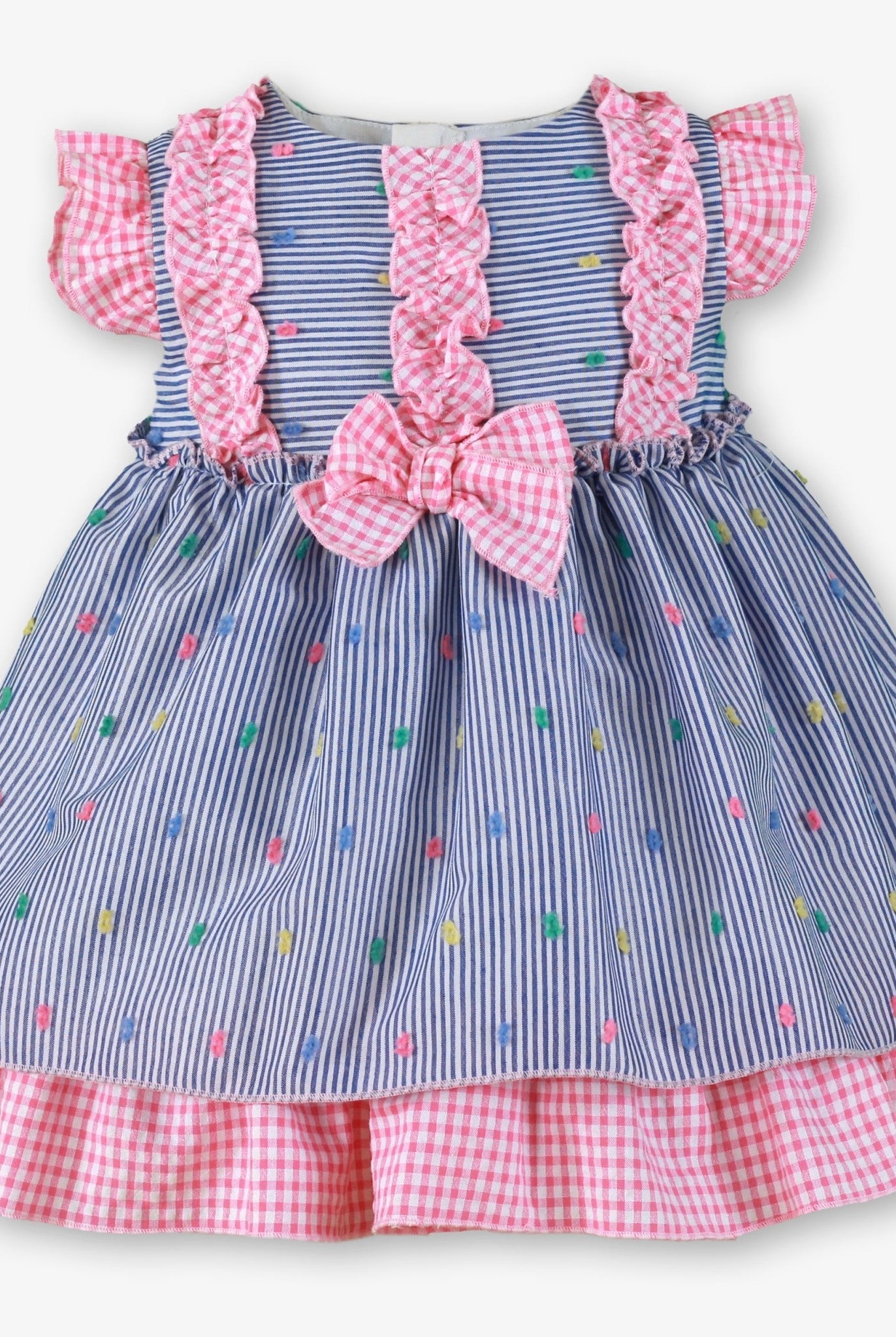 Miranda SS26 PRE - ORDER - Baby Girls Blue & Pink Dress