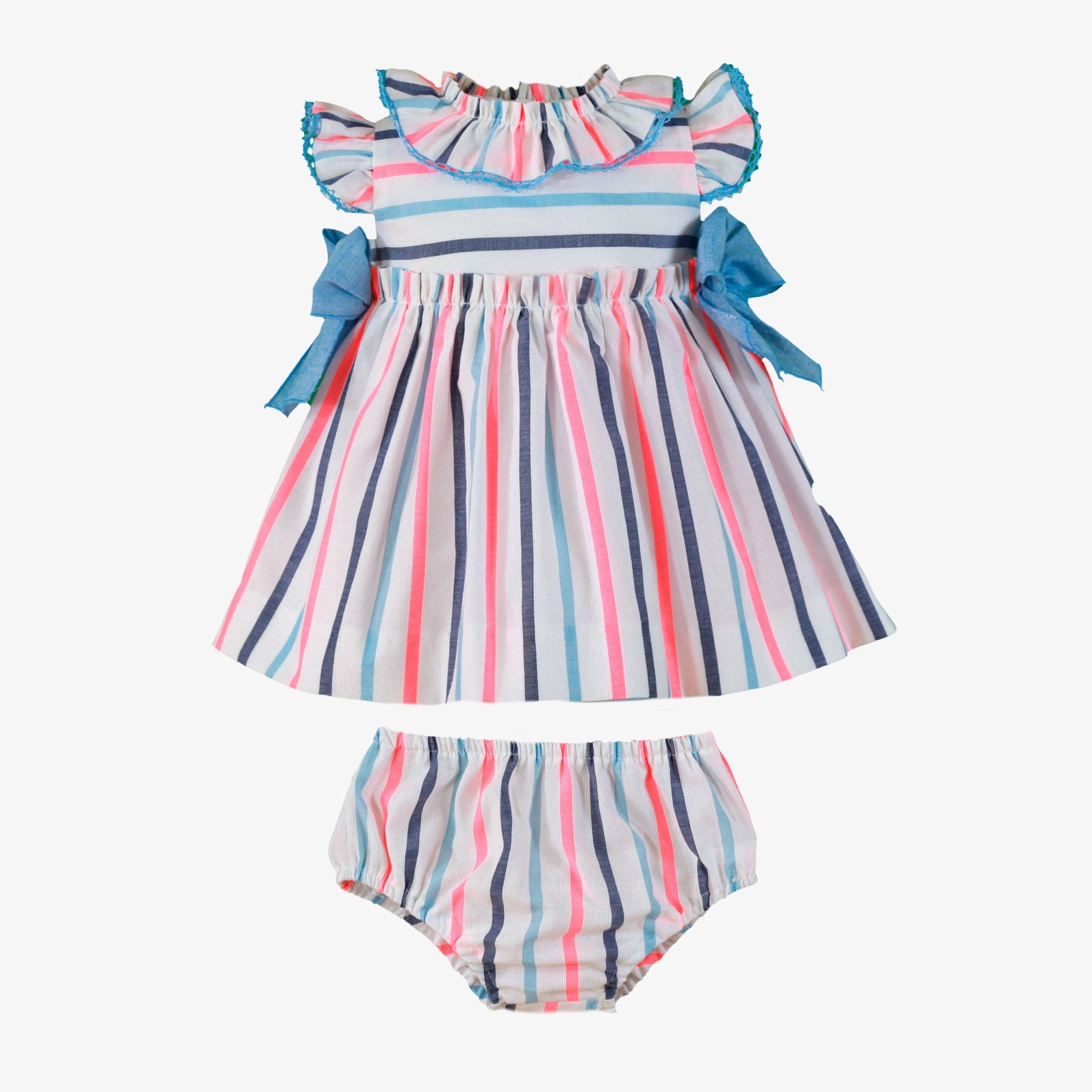 Miranda SS26 PRE - ORDER - Baby Girls Multicolour Stripe Dress