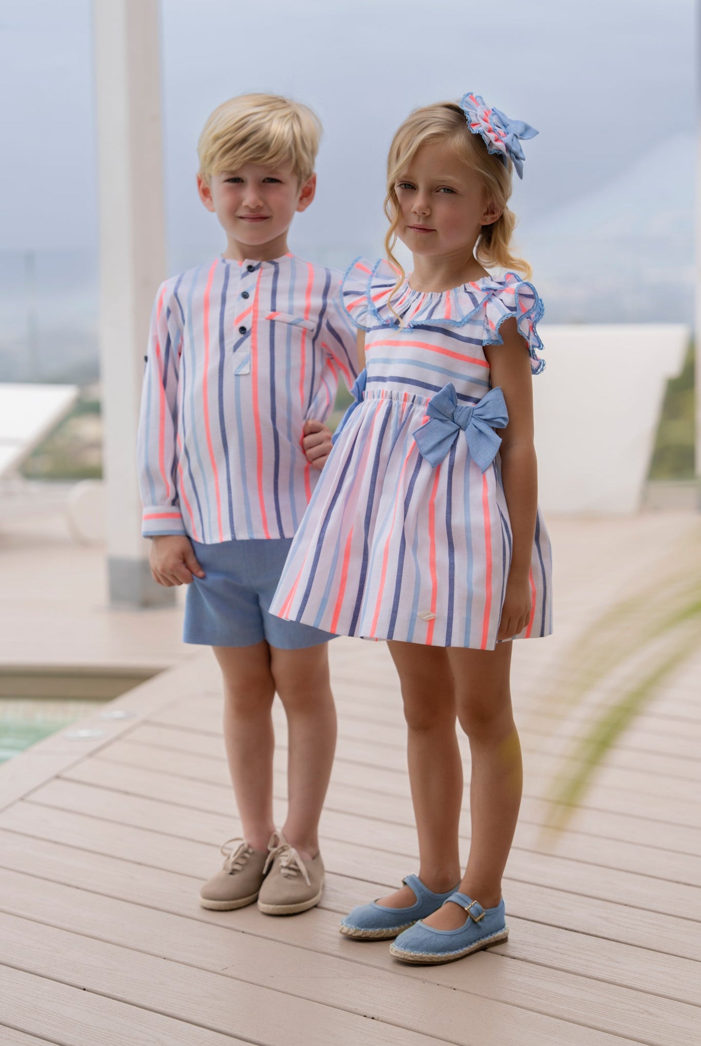 Miranda SS26 PRE - ORDER - Boys Multi Coloured Shirt and Shorts Set