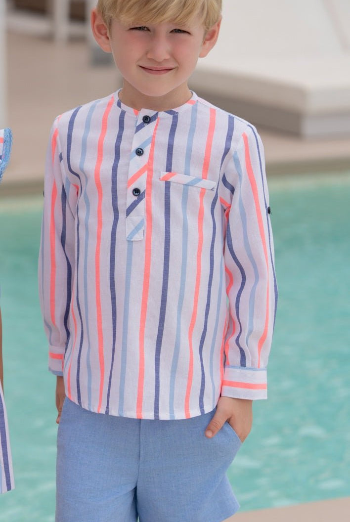 Miranda SS26 PRE - ORDER - Boys Multi Coloured Shirt and Shorts Set