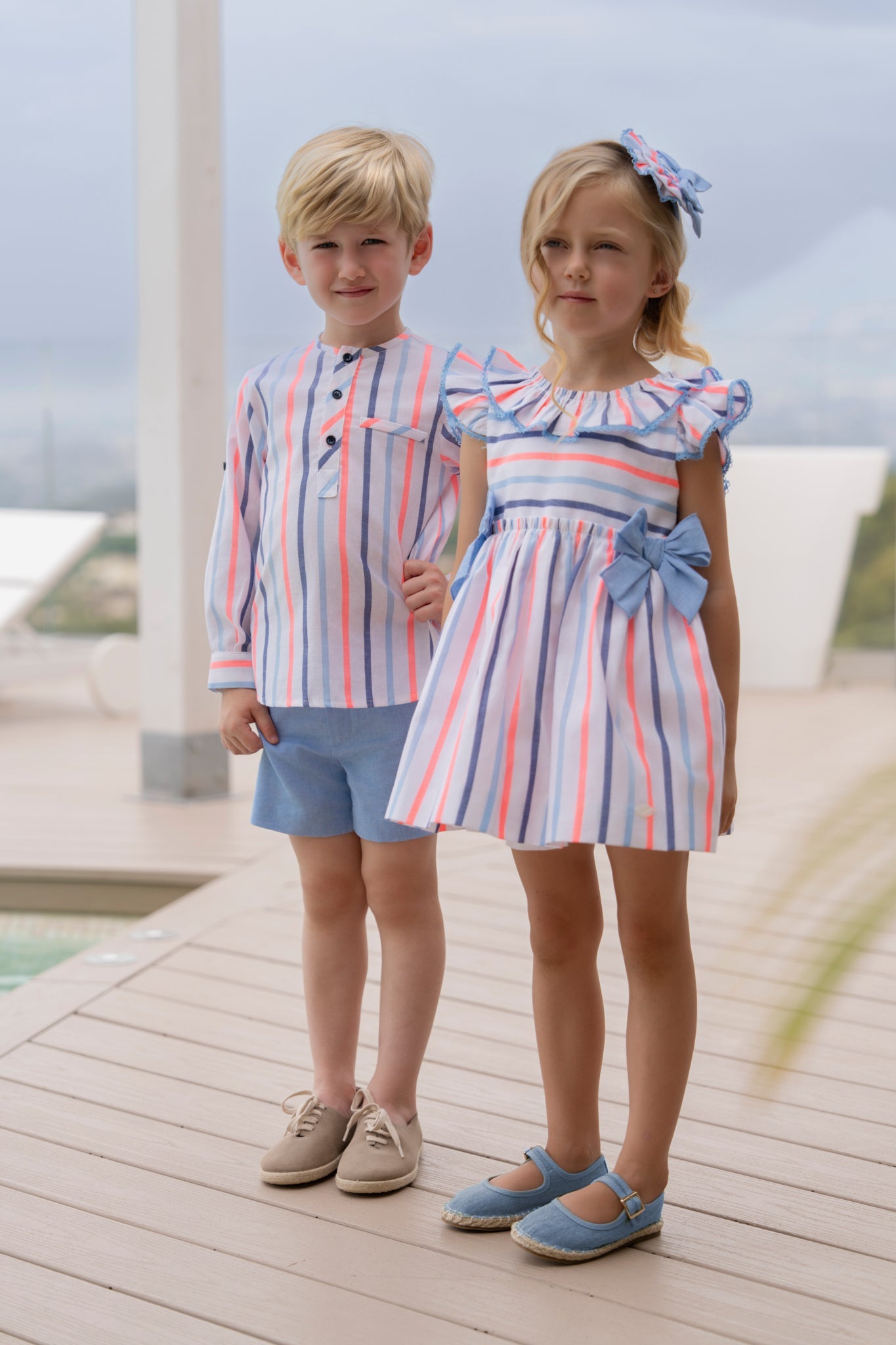 Miranda SS26 PRE - ORDER - Boys Multi Coloured Shirt and Shorts Set