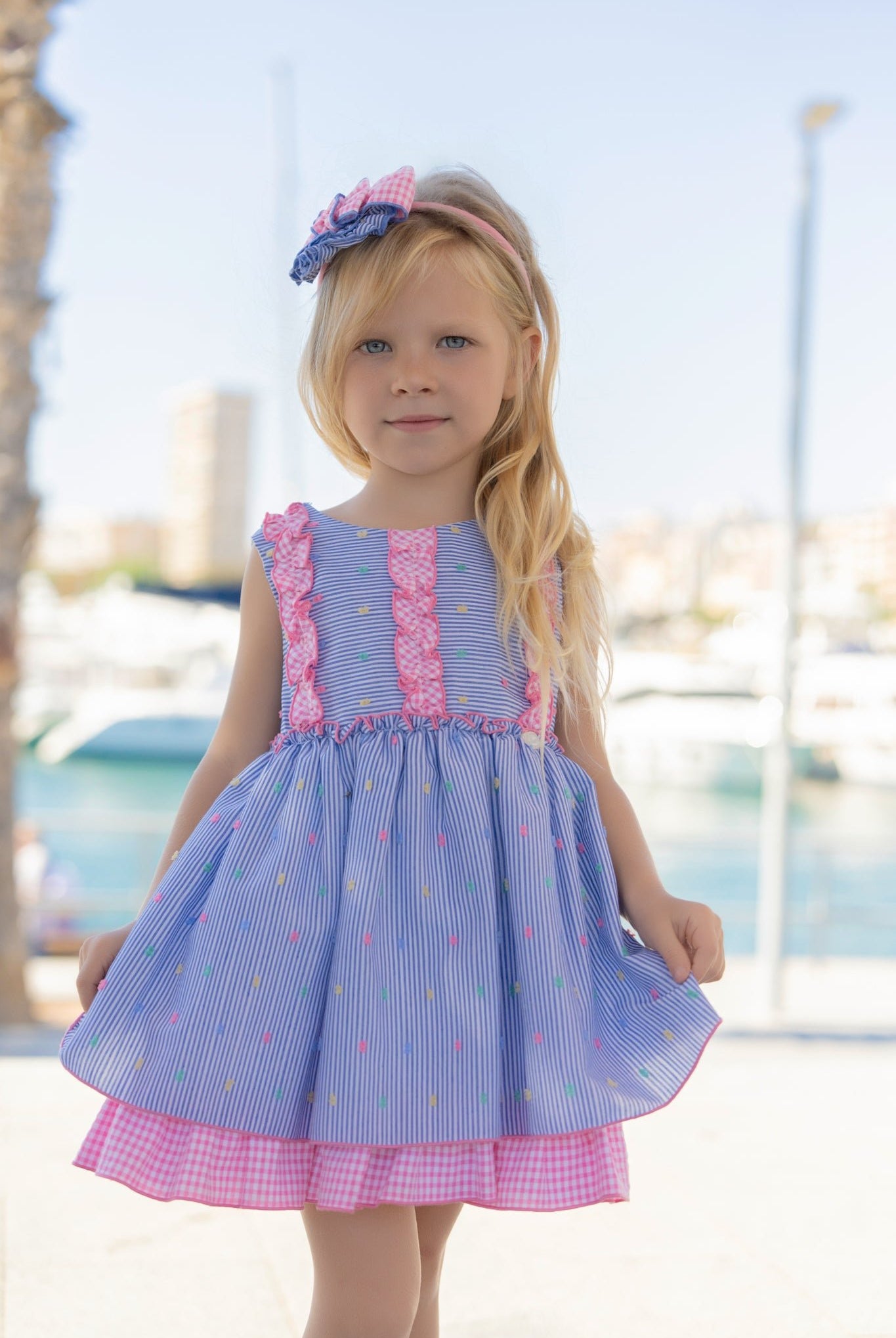 Miranda SS26 PRE - ORDER - Girls Blue & Pink Headpiece