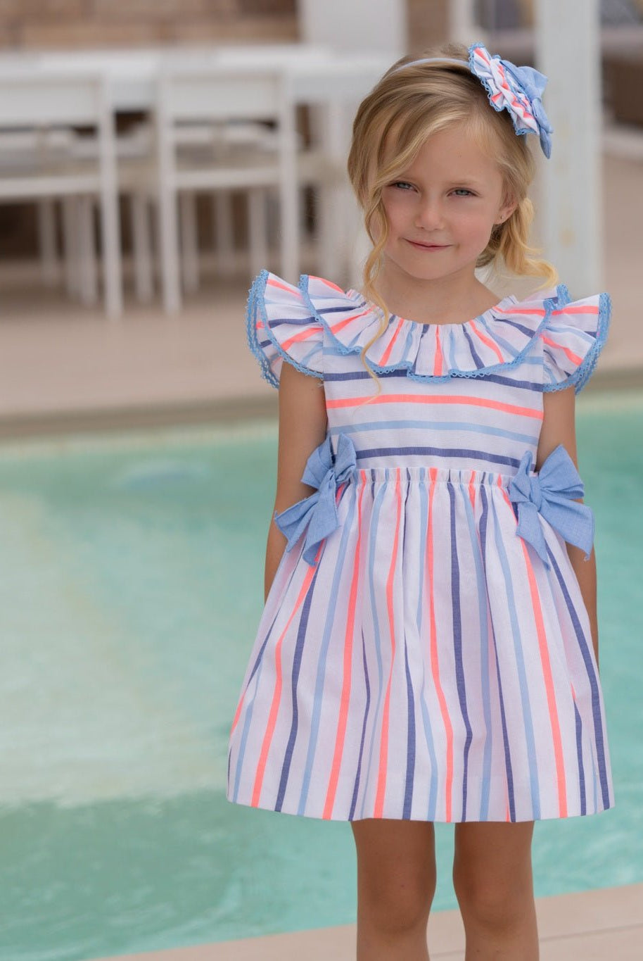 Miranda SS26 PRE - ORDER - Girls Multicolour Stripe Dress