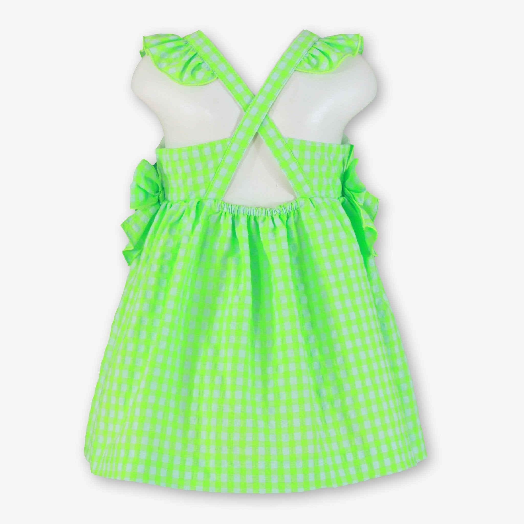 Miranda SS26 PRE - ORDER - Girls Neon Green Summer Dress