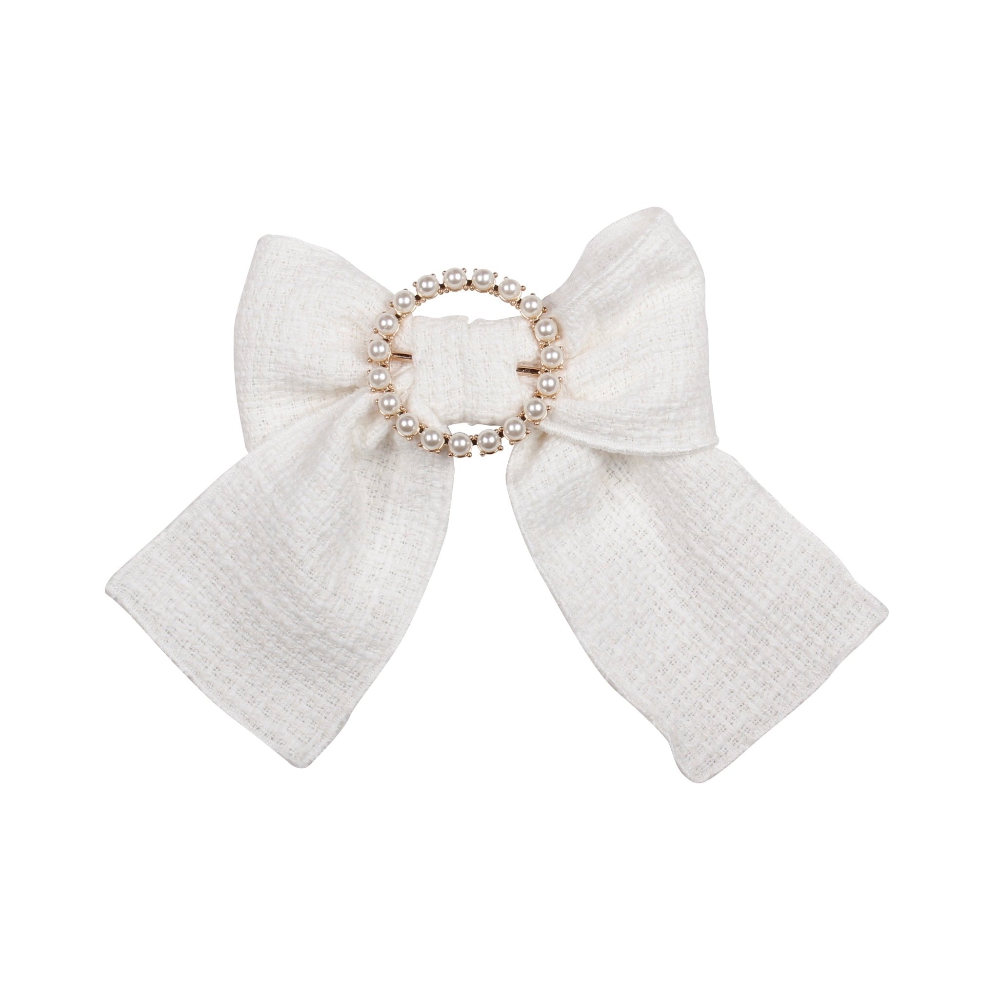 Naxos AW25 Cream and Gold Hairbow