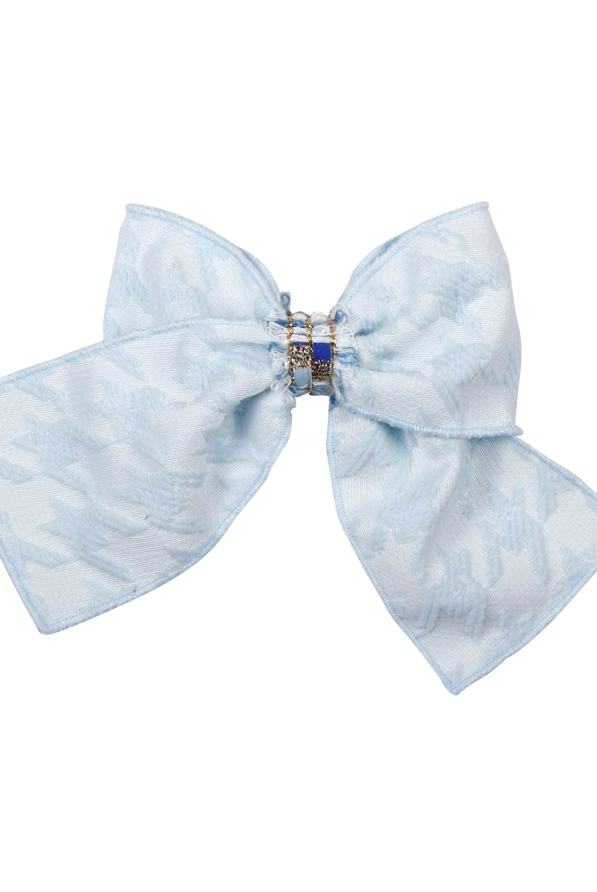Naxos AW26 baby blue dogtooth hairbow for new season Naxos children's wear.