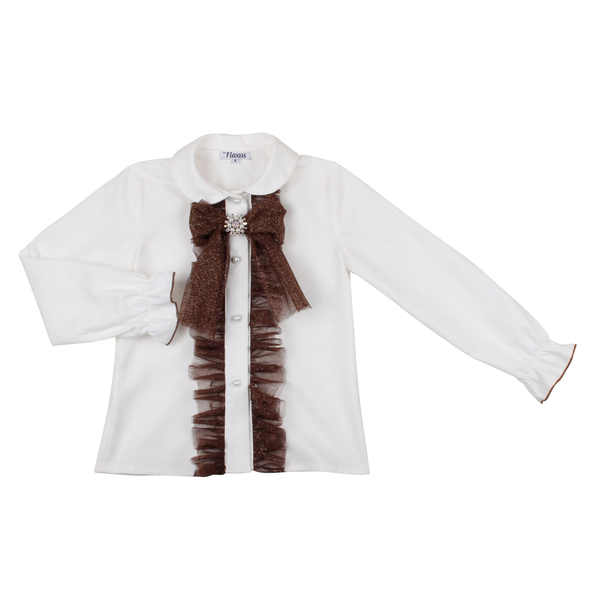 Naxos Girls Cream & Chocolate Skirt, Blouse & Jacket Set | AW26