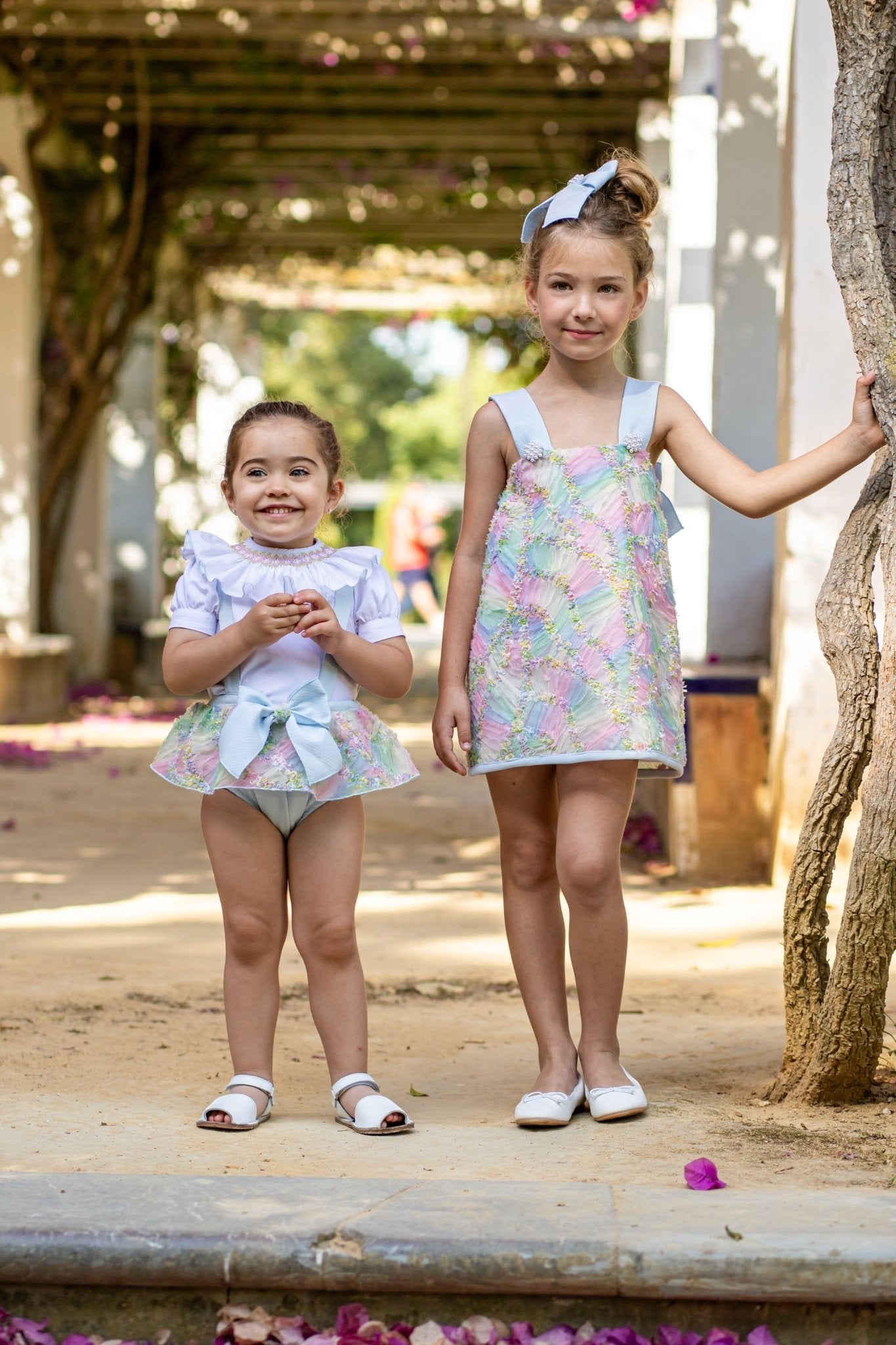 Naxos SS25 - Girl's Multi Coloured Tulle Dress 7537 - Mariposa Children's Boutique