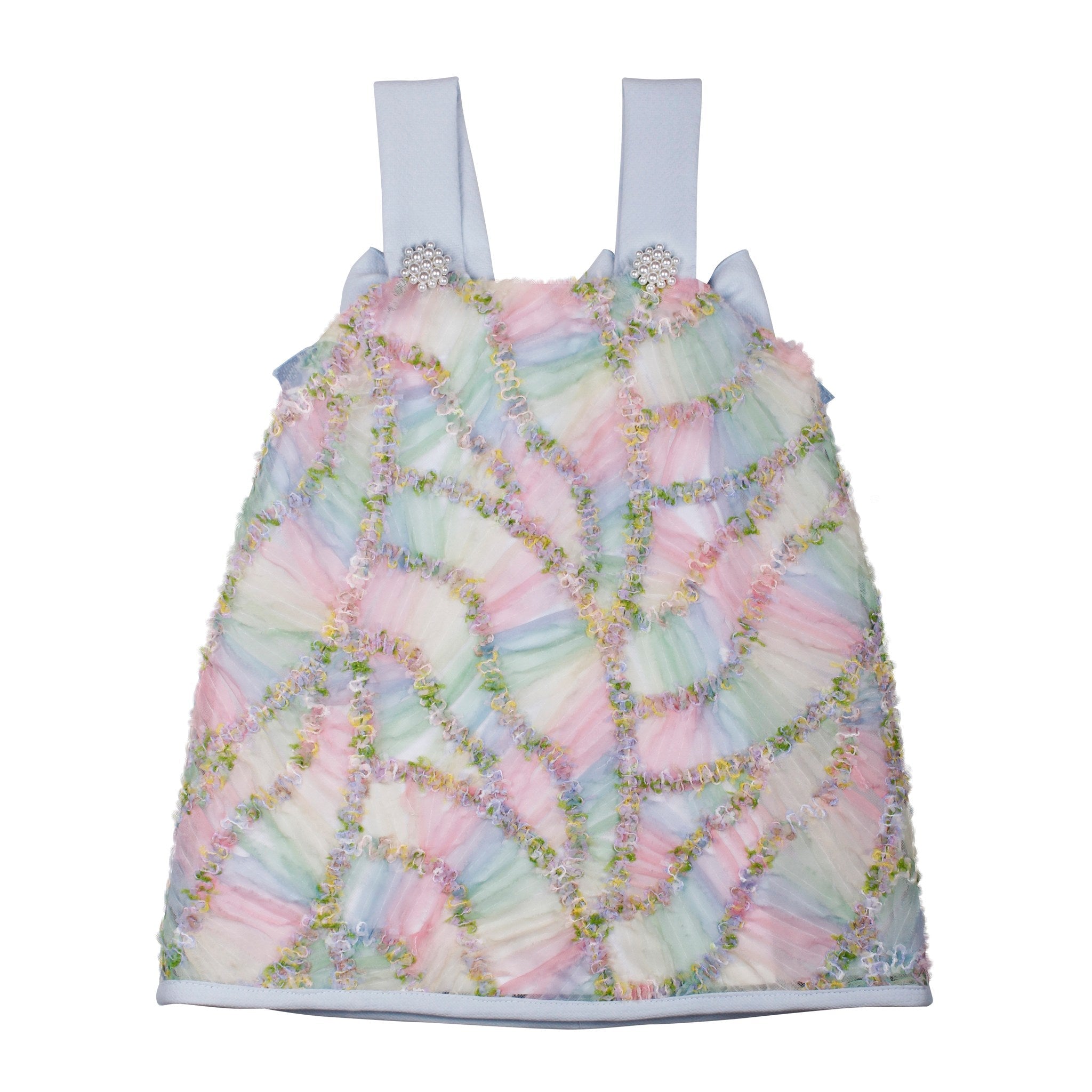 Naxos SS25 - Girl's Multi Coloured Tulle Dress 7537 - Mariposa Children's Boutique