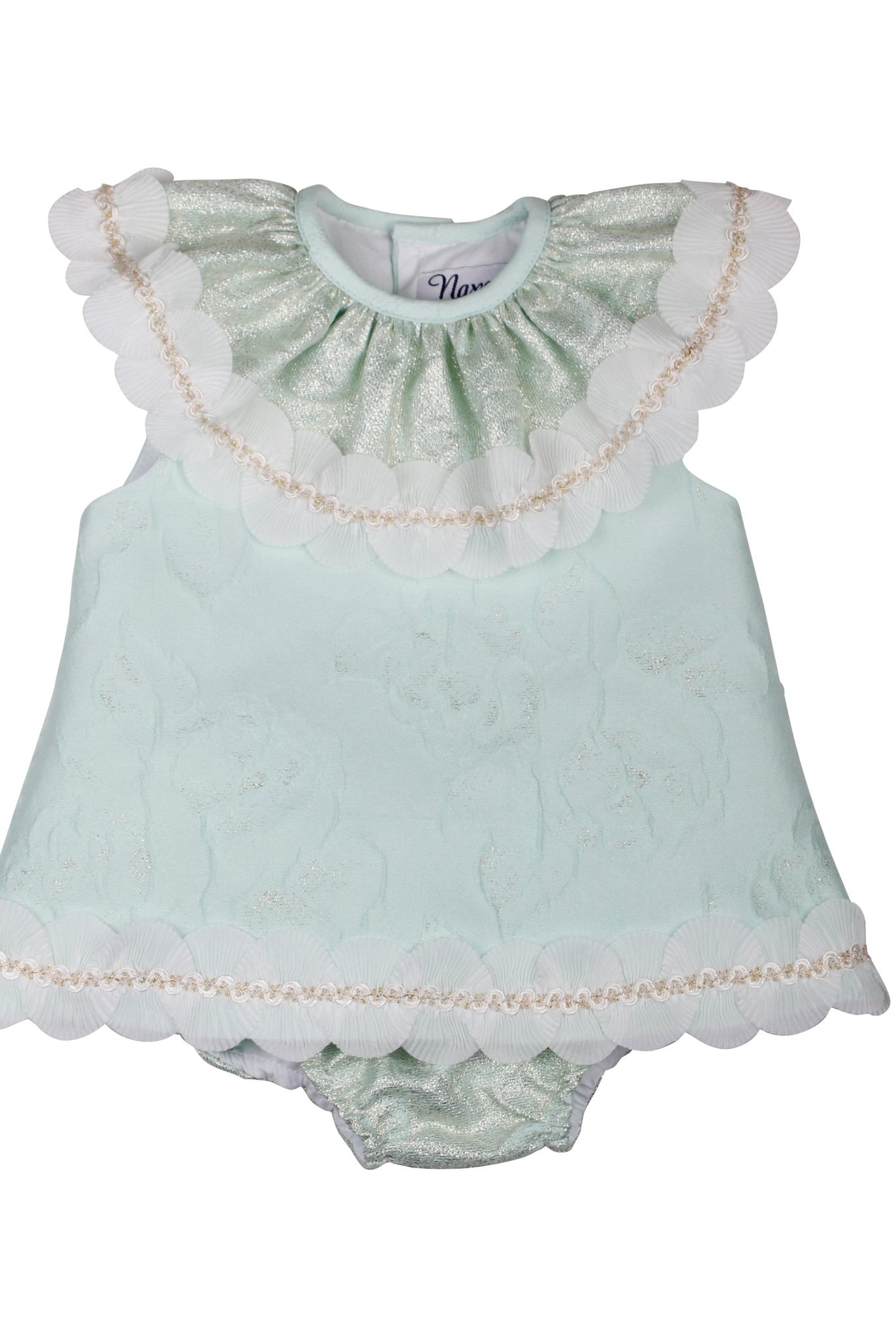 Naxos SS26 - Baby Girl's Mint Dress & Knickers