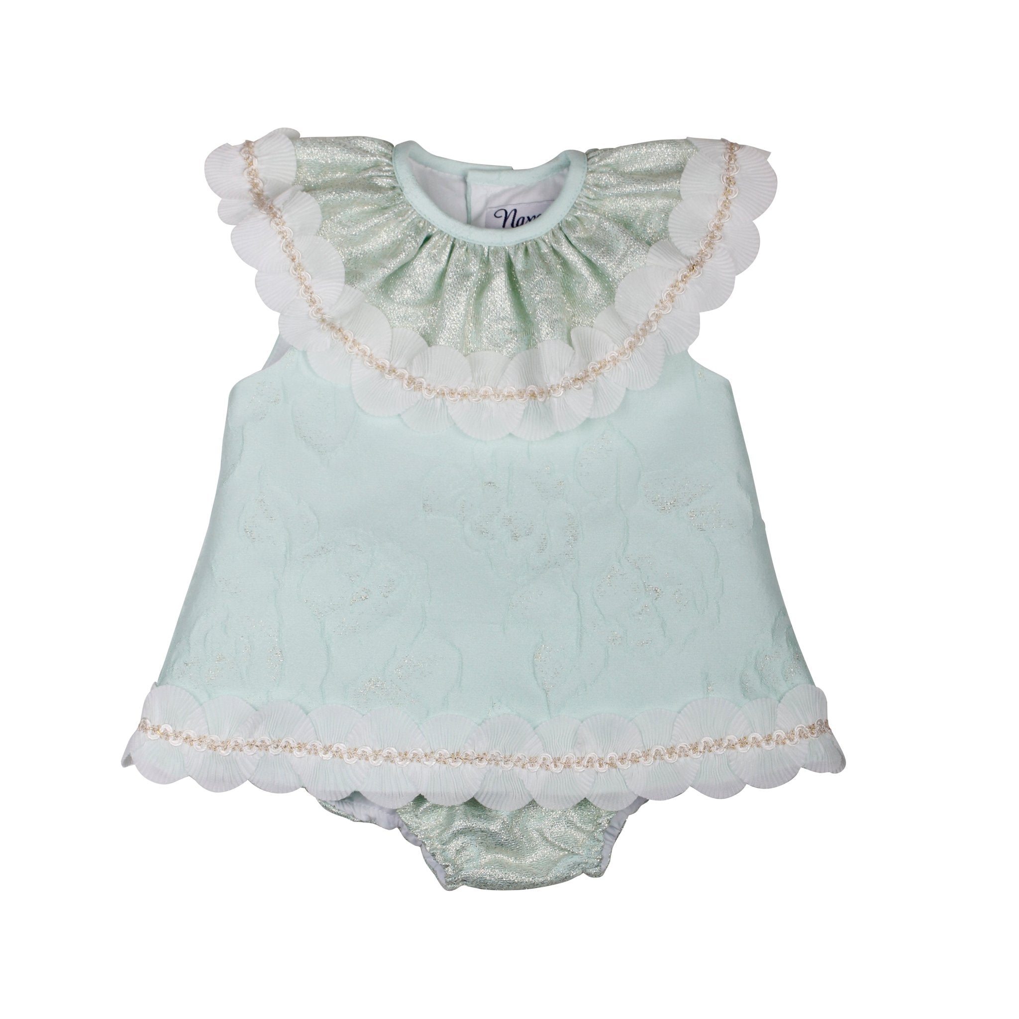 Naxos SS26 - Baby Girl's Mint Dress & Knickers