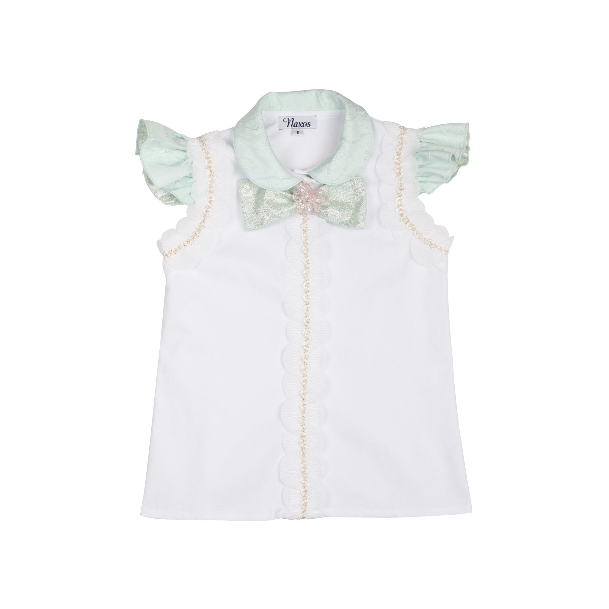 Naxos SS26 - Girls Mint Skirt and Blouse Set