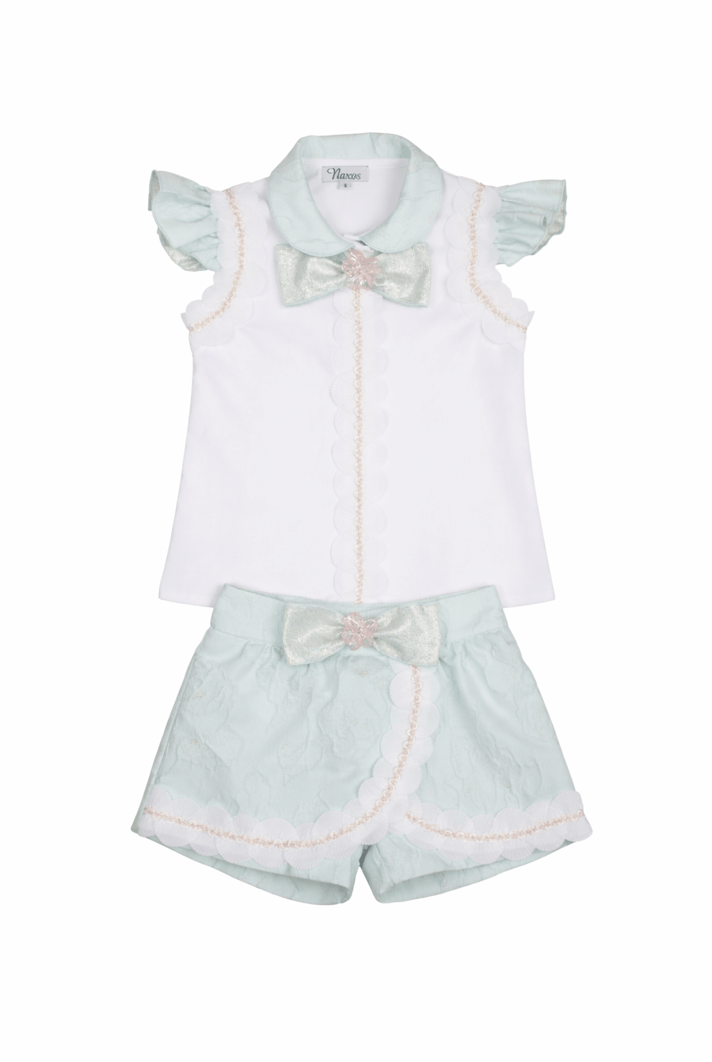 Naxos SS26 - Girls Mint Skirt and Blouse Set