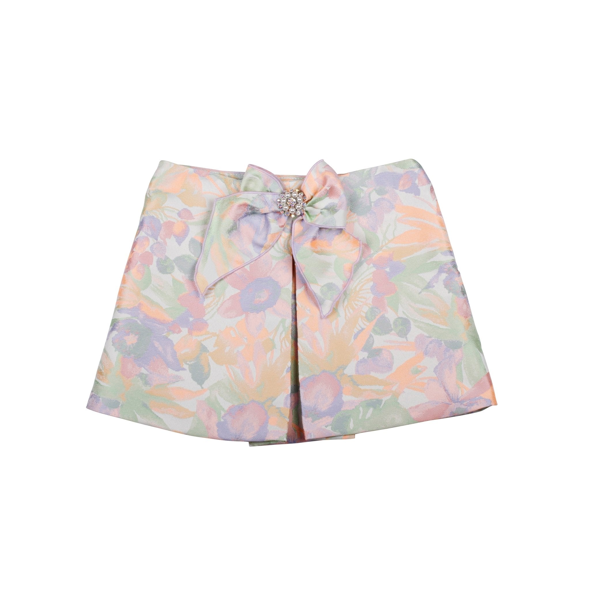 Naxos SS26 - Girls Multicoloured Floral Skirt & Blouse Set