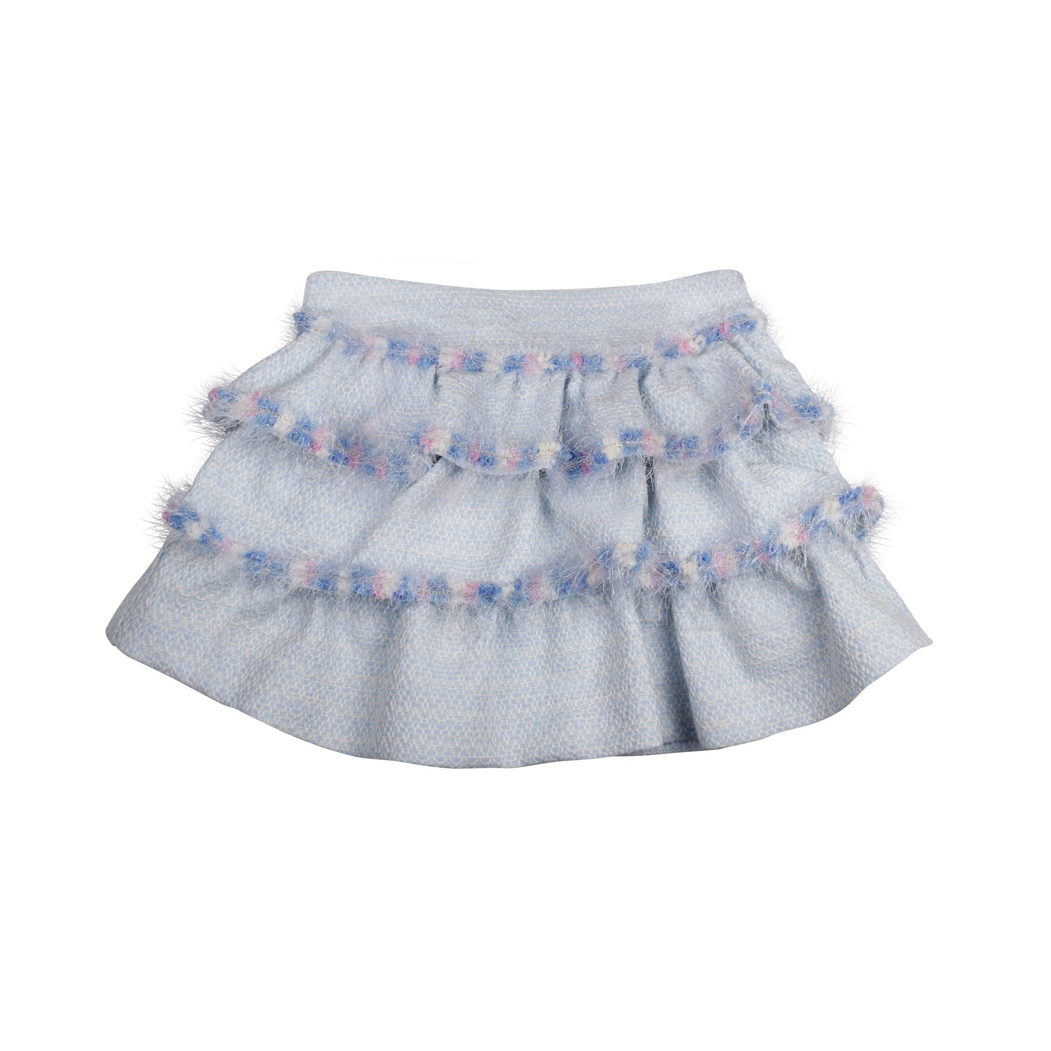 Naxos SS26 - Girls Pastel Tweed Skirt and Blouse Set