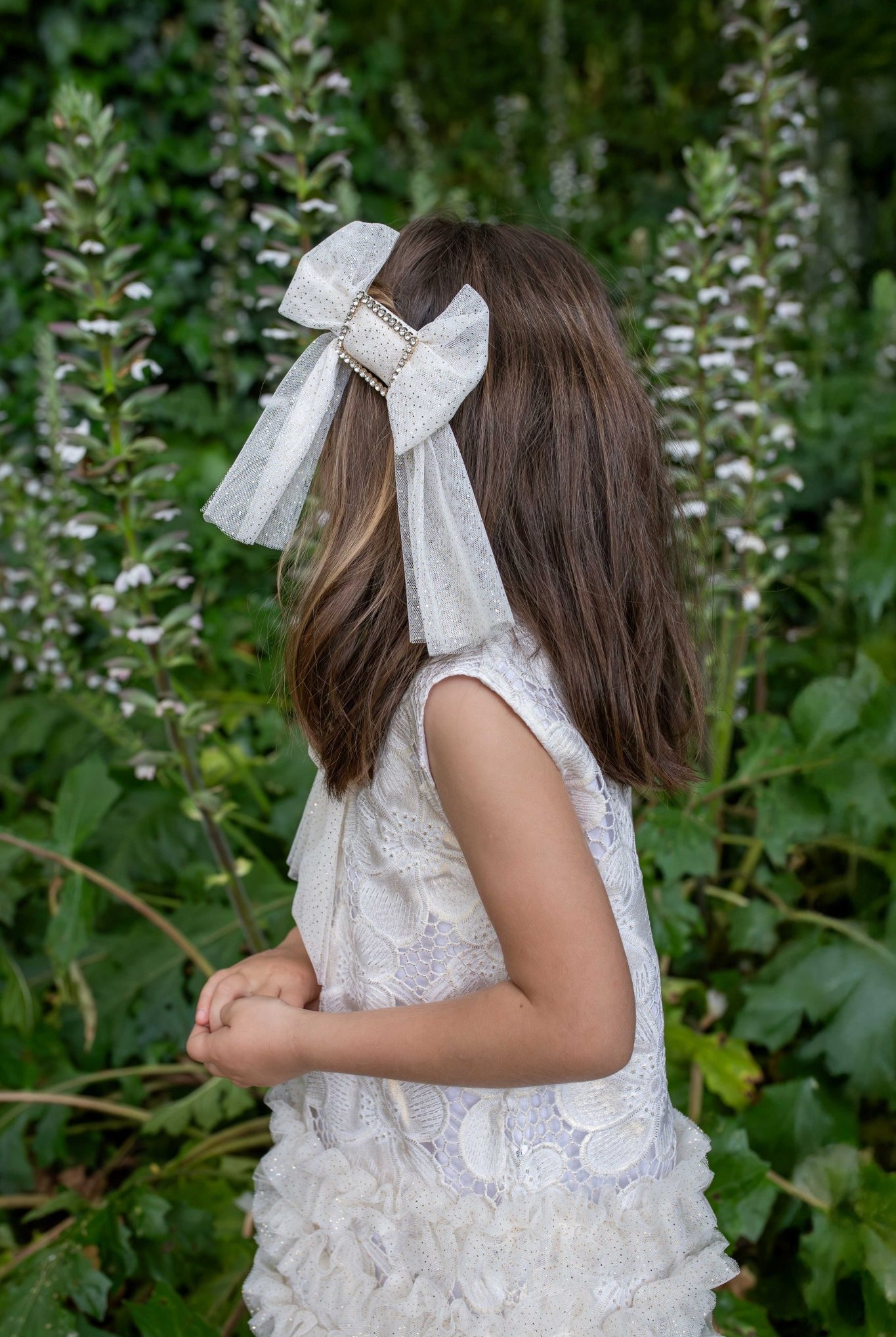 Naxos SS26 - Girls White & Gold Embroidered Dress
