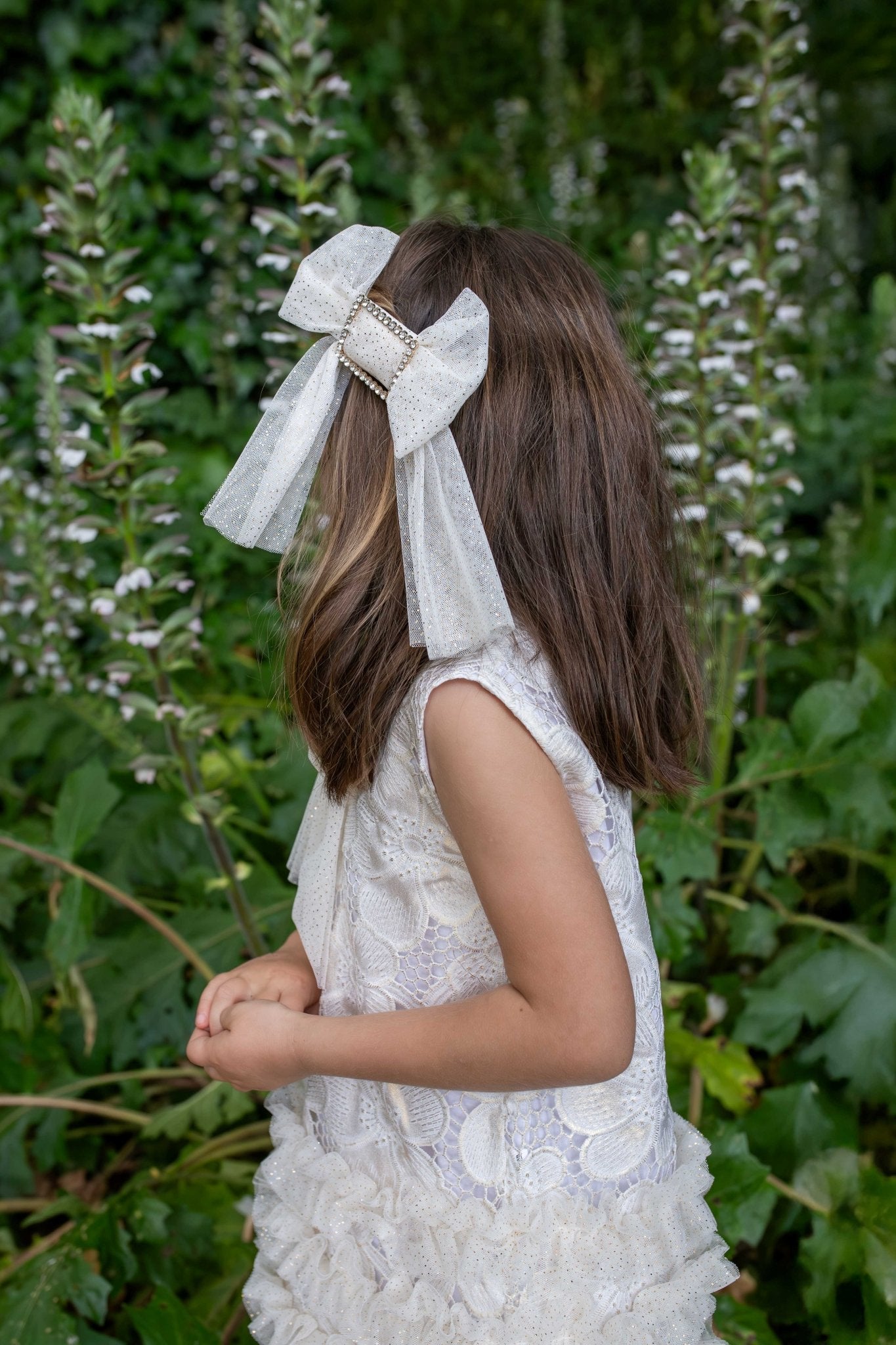 Naxos SS26 - Girls White & Gold Embroidered Dress