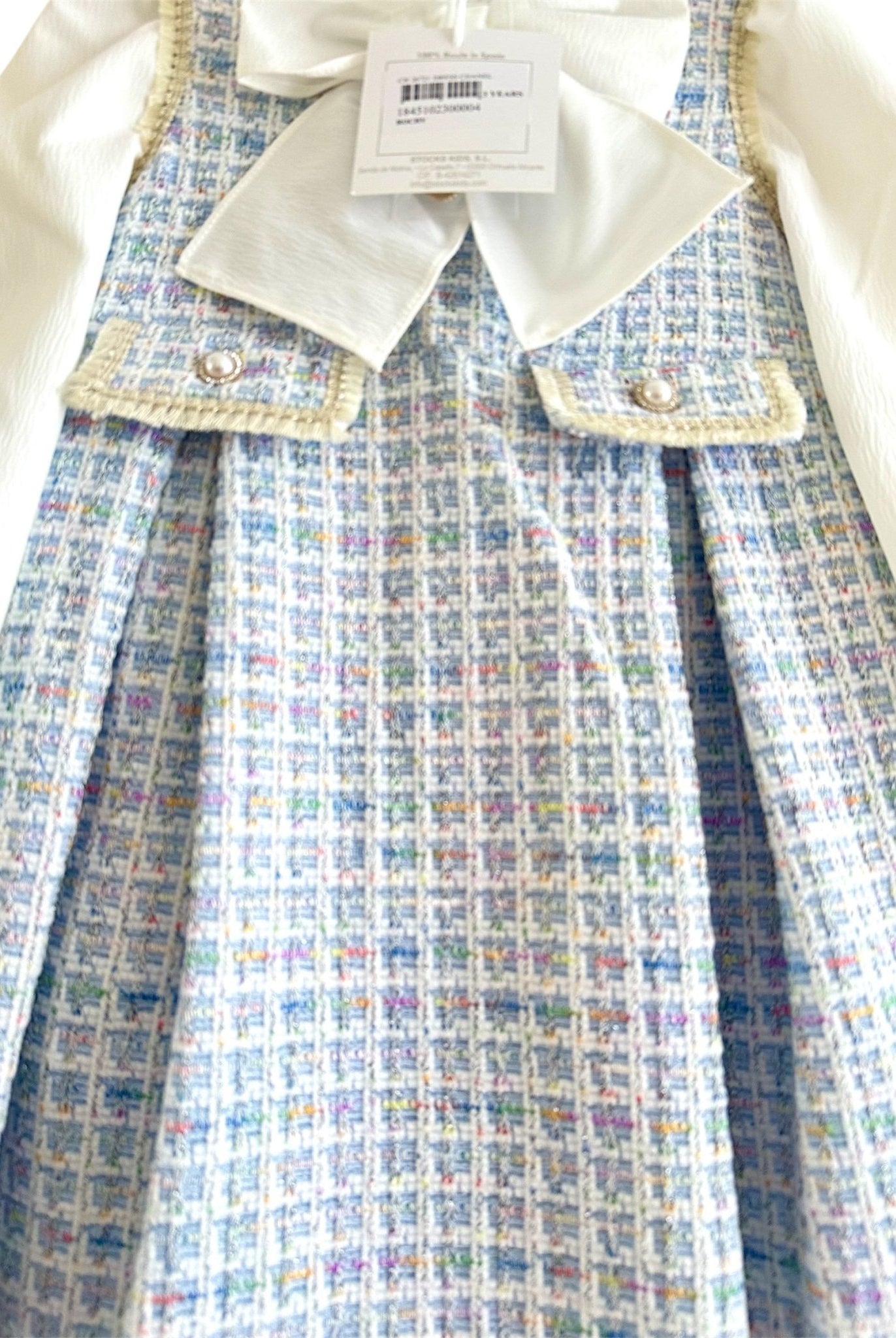 Rochy AW25 - Girl's Chanel Blue & Multi Colour Tweed Dress