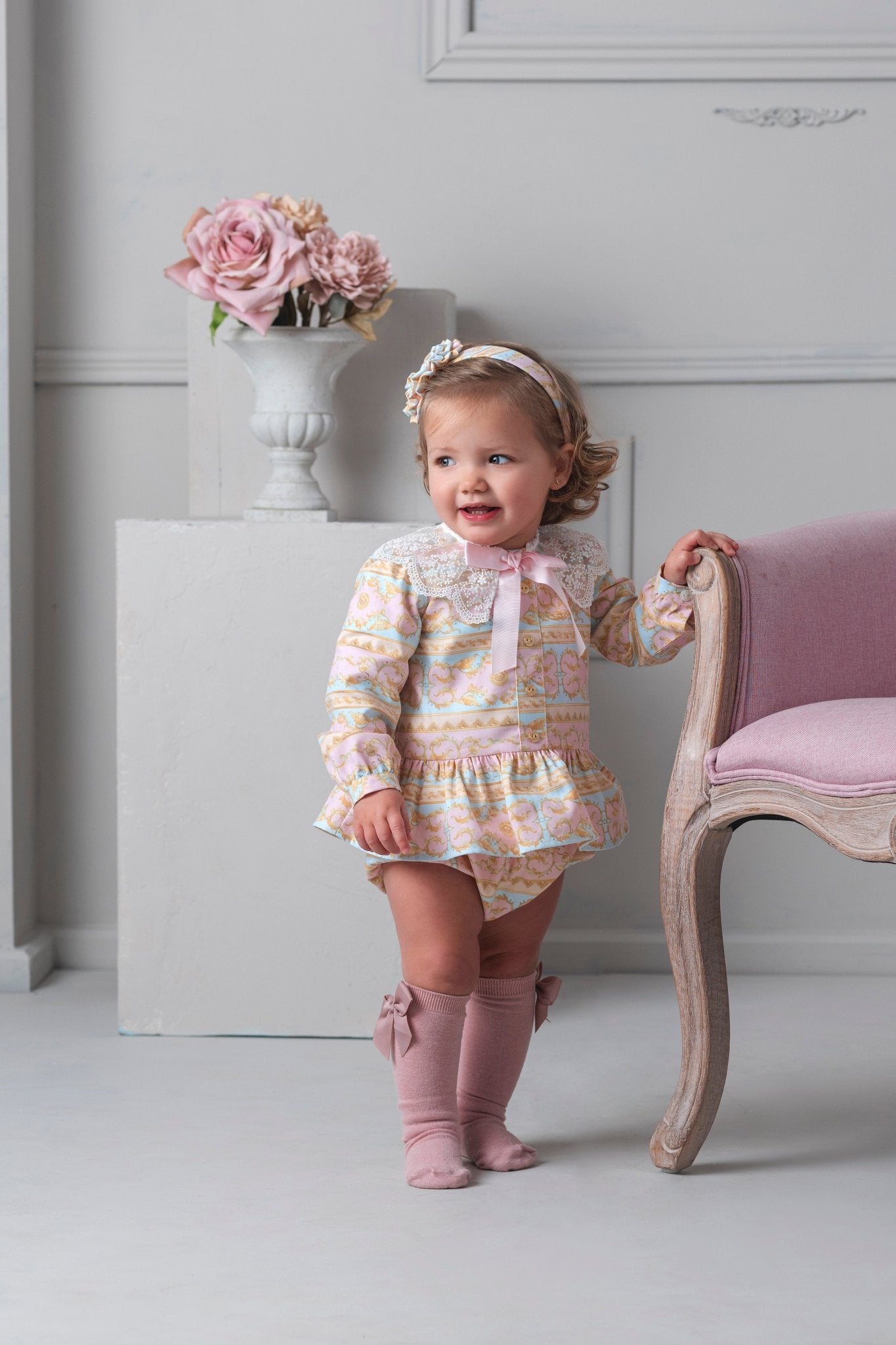 Rochy AW25 Baby GIrl's Rococo Multi Colour Dress & Knickers Set