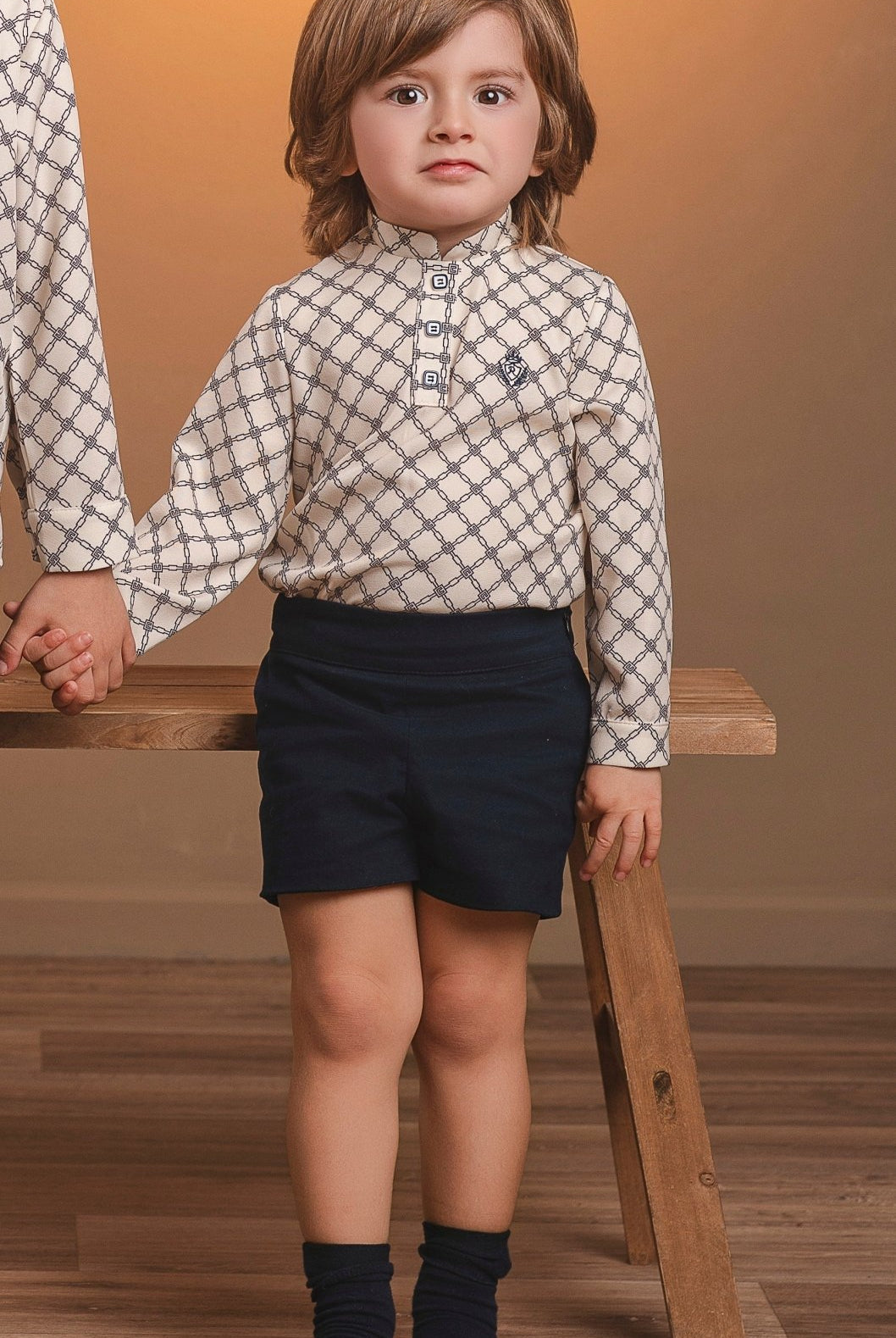 Rochy Boys Navy & Cream Geometric Outfit | AW26 PRE-ORDER