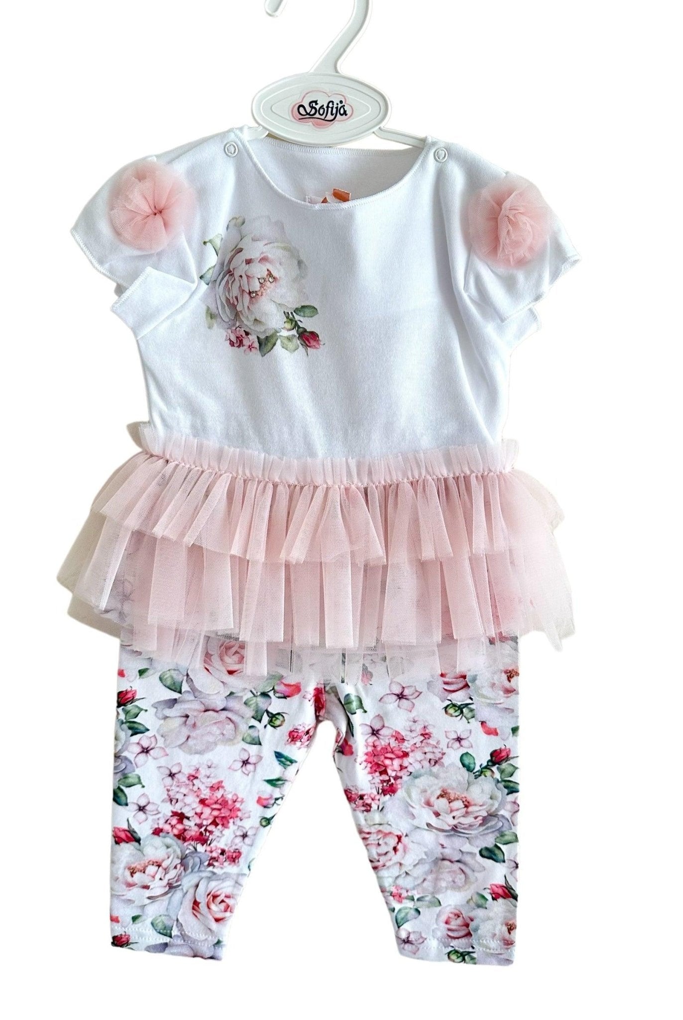 Sofija - Baby Girls POLA Blouse & Leggings Set - Mariposa Children's Boutique