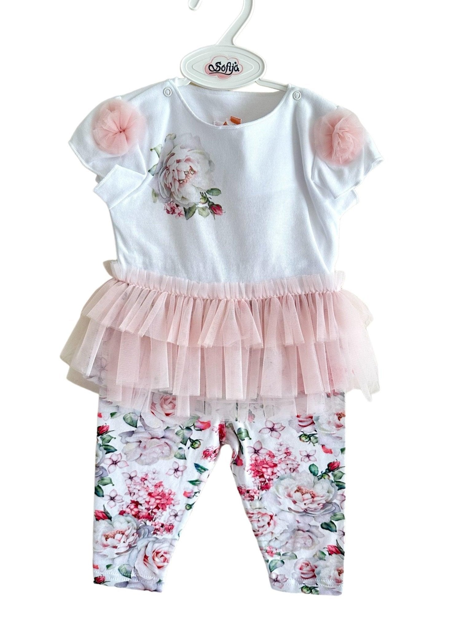 Sofija - Baby Girls POLA Blouse & Leggings Set - Mariposa Children's Boutique