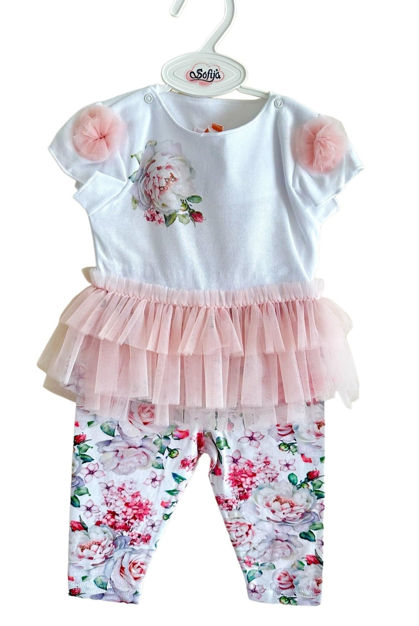 Sofija - Baby Girls POLA Blouse & Leggings Set - Mariposa Children's Boutique
